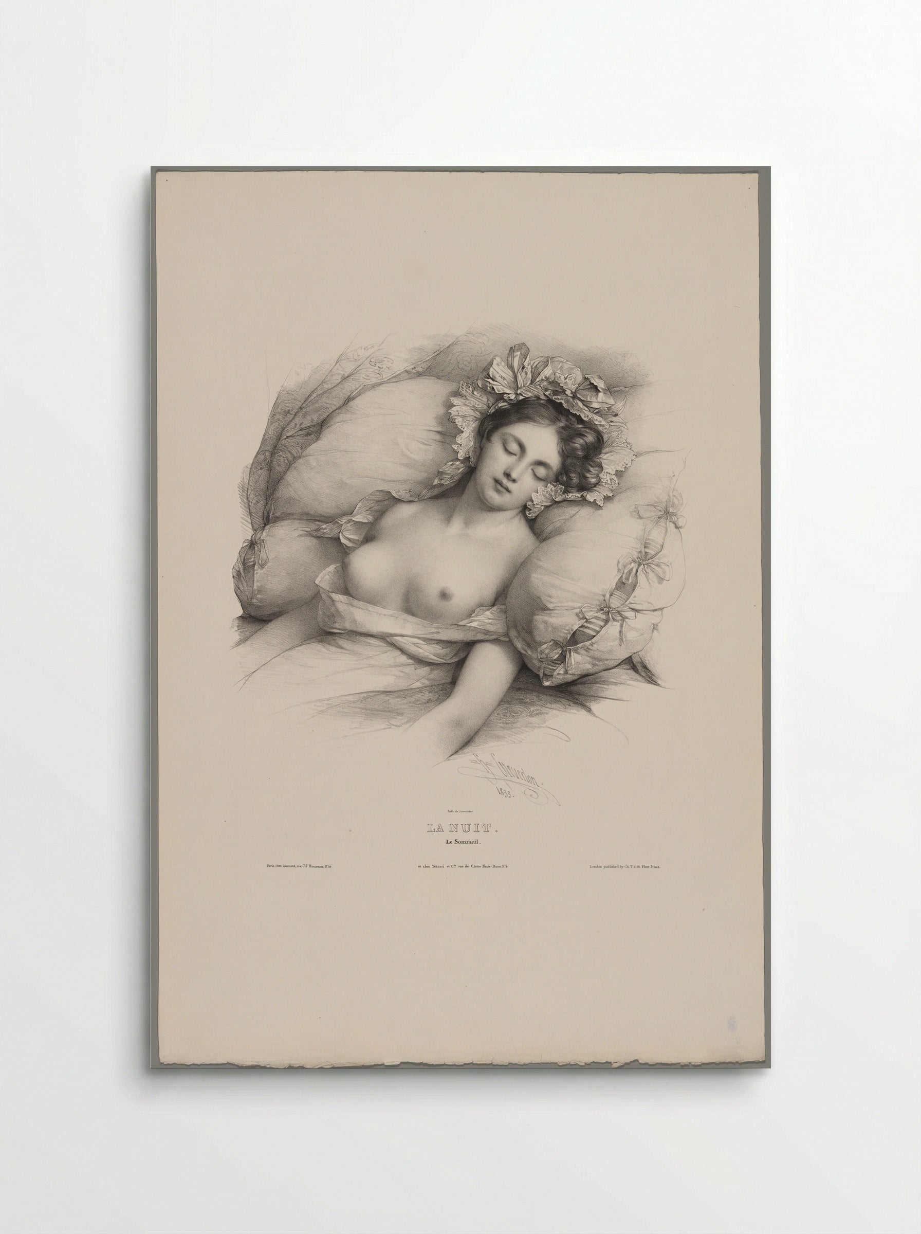 La Nuit (Le Sommeil) - Pierre Louis Henri Grévedon - Poster