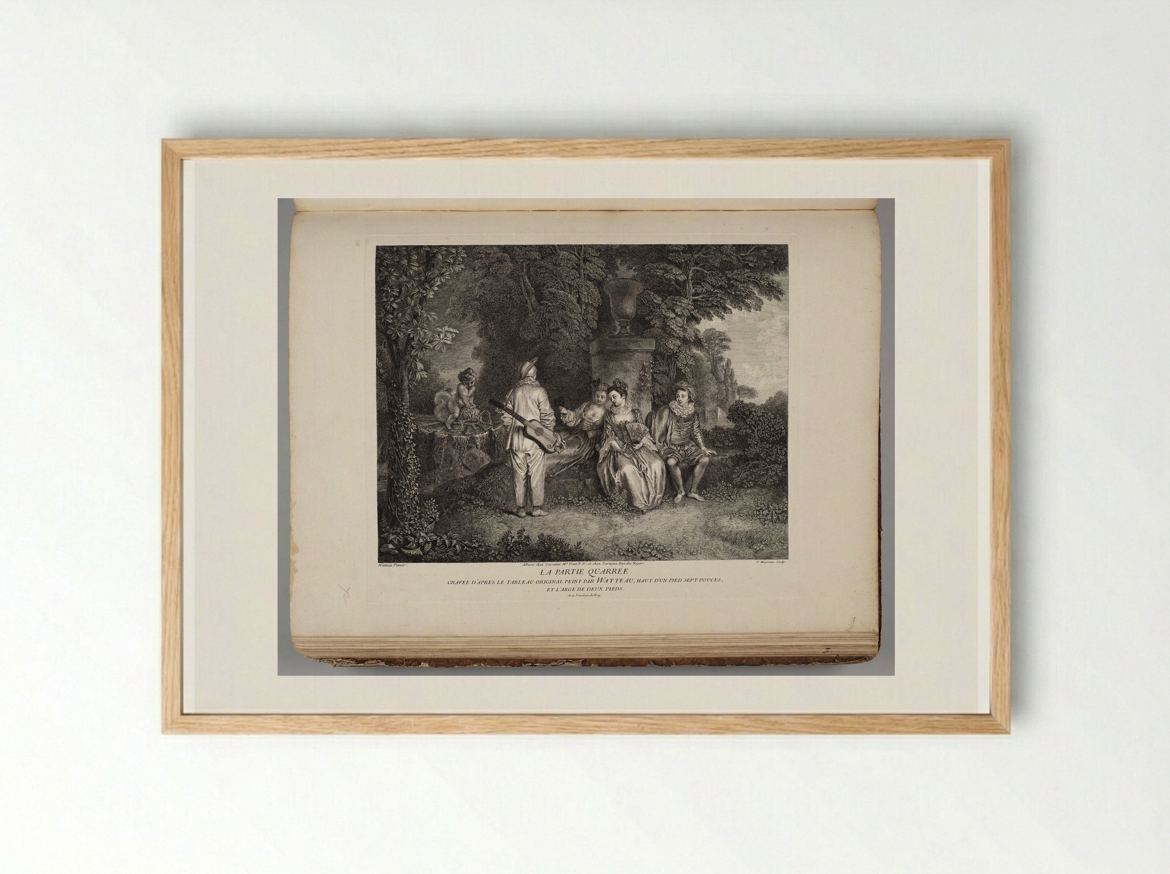La Partie Quarrée - Jean Moyreau - Framed Print Wood