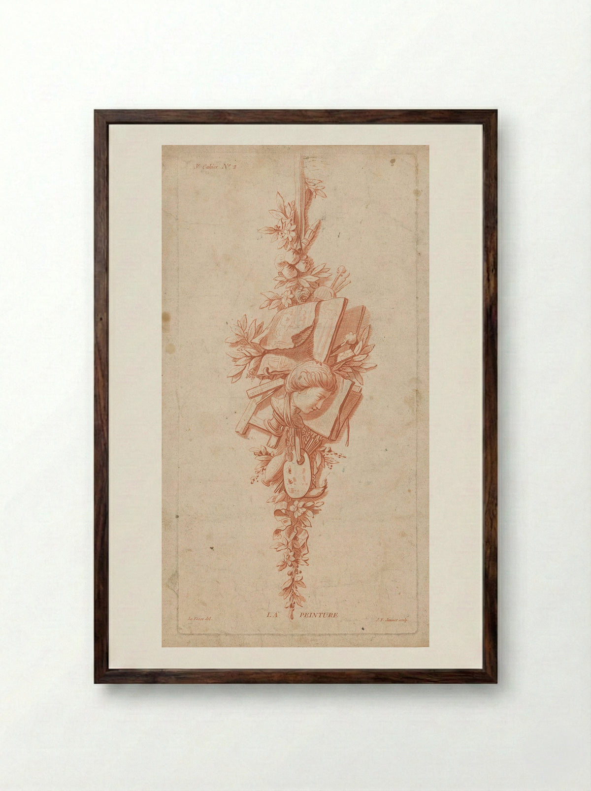 La Peinture - Jean-François Janinet - Framed Print Dark Wood
