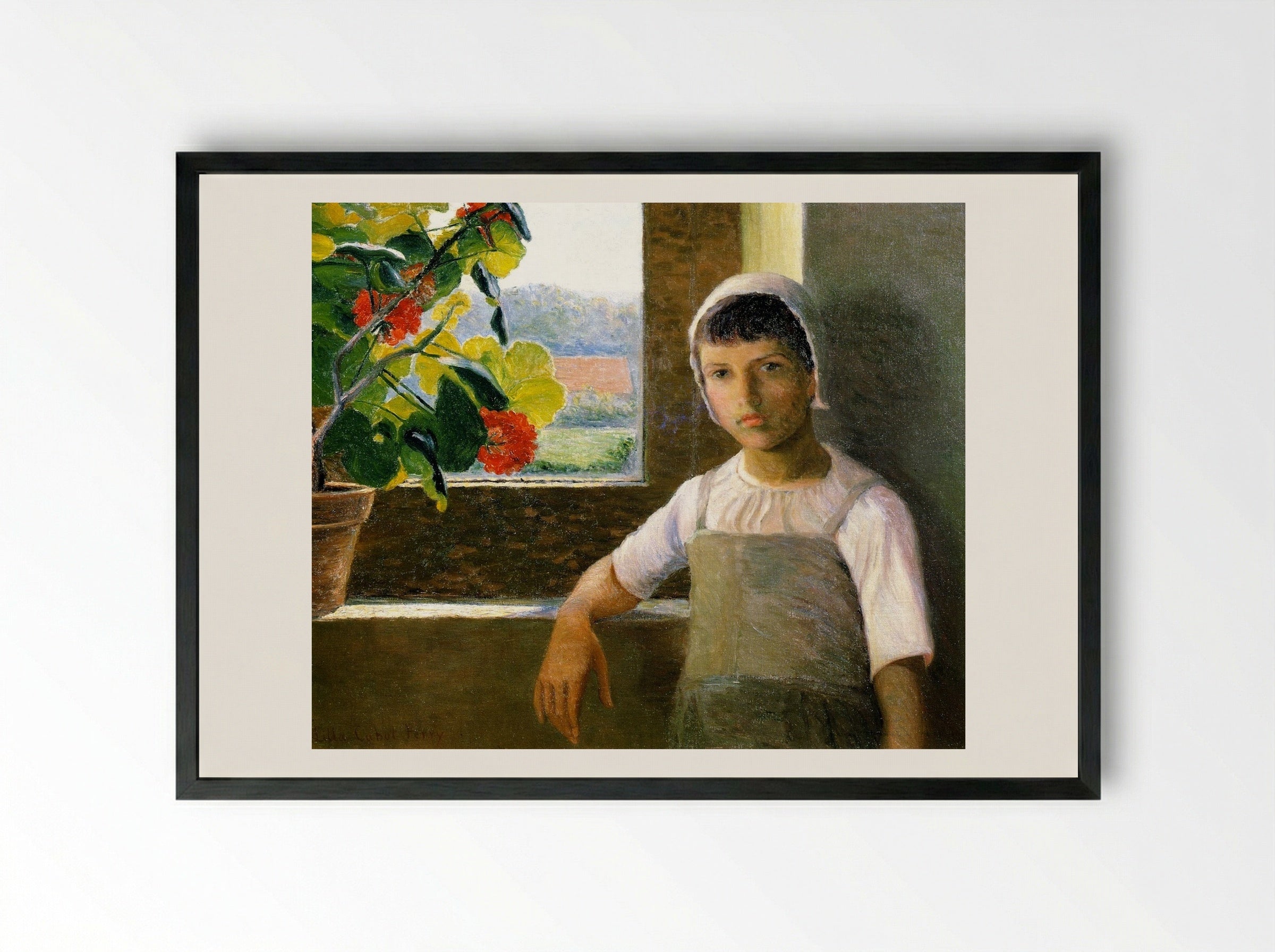 La Petite Angèle, II - Lilla Cabot Perry - Framed Print Black