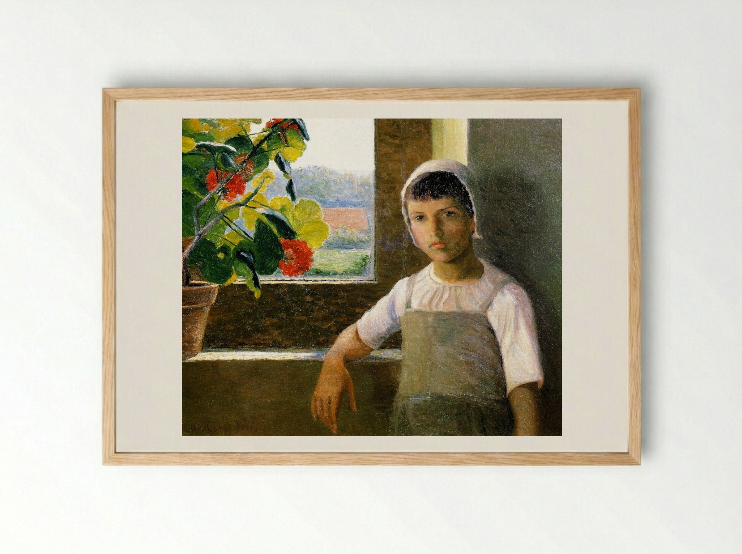 La Petite Angèle, II - Lilla Cabot Perry - Framed Print Wood