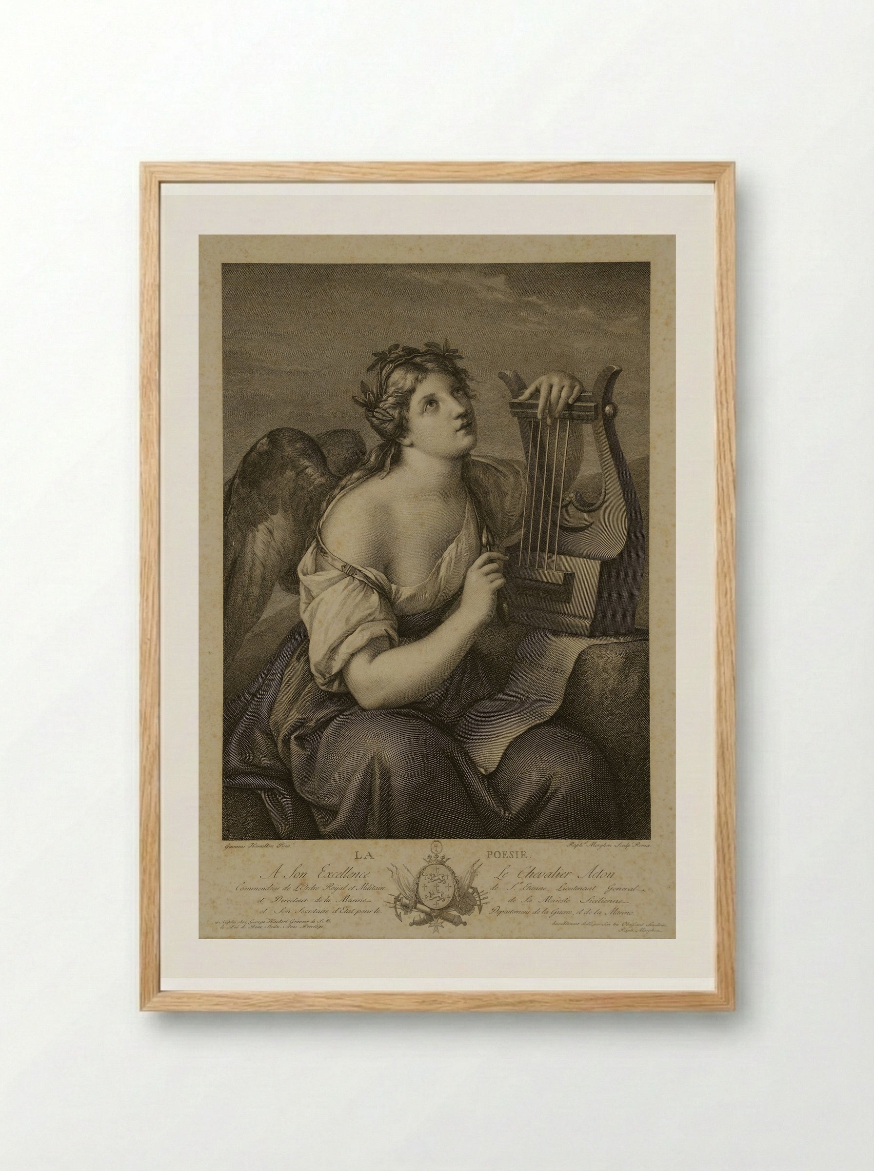 La Poesia - Raphael Morghen - Framed Print Wood