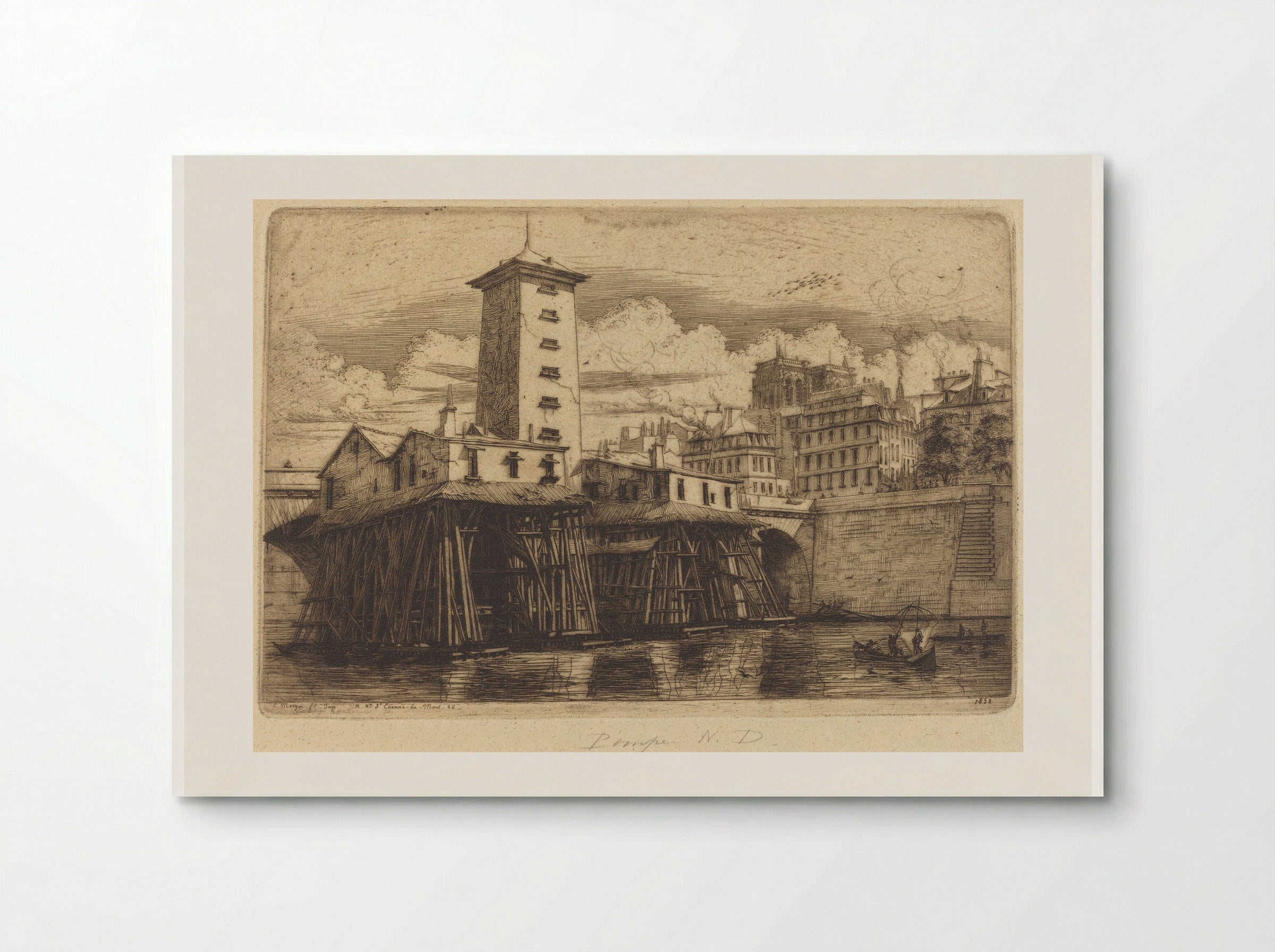 La Pompe Notre-Dame - Charles Meryon - Poster
