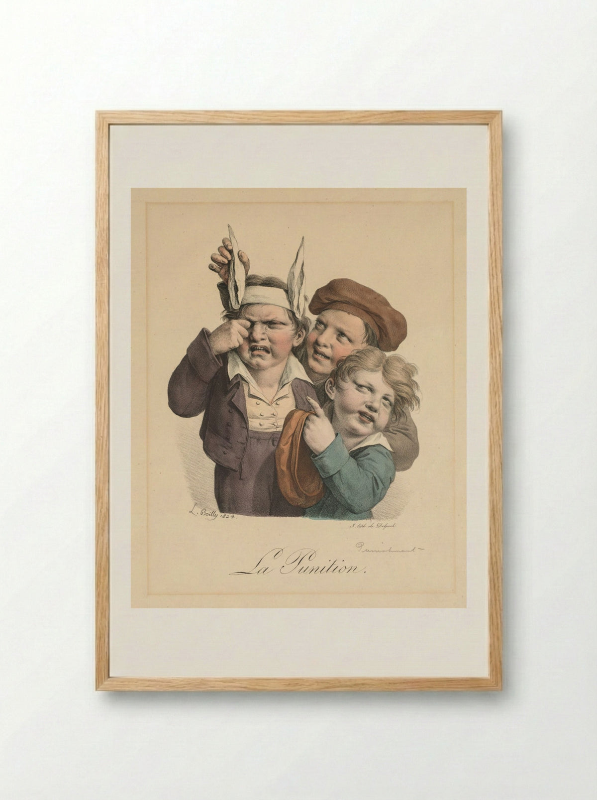 La Punition - Louis Léopold Boilly - Framed Print Wood