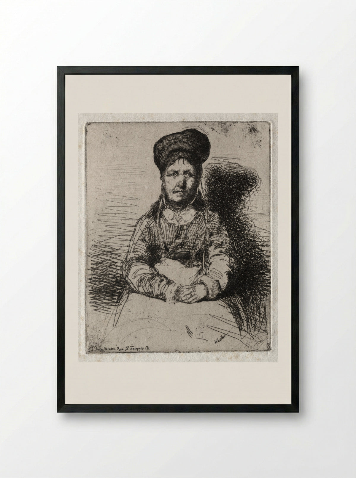 La Rétameuse - James McNeill Whistler - Framed Print Black