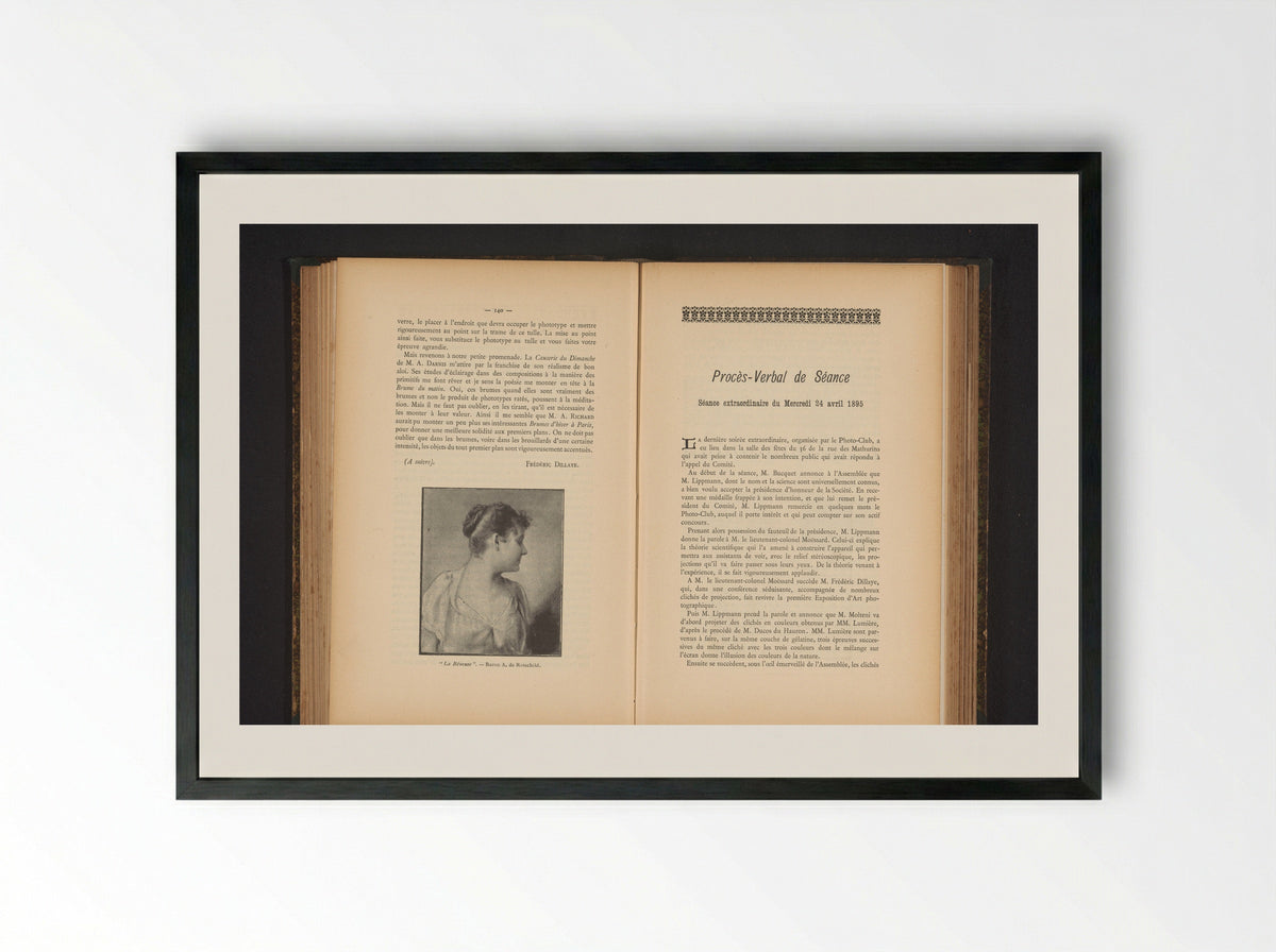 La Rêveuse - Baron A. de Rothschild - Framed Print Black