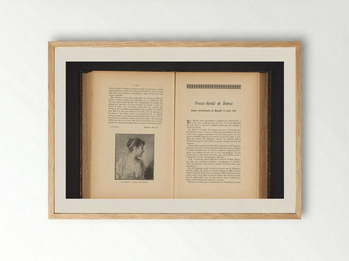 La Rêveuse - Baron A. de Rothschild - Framed Print Wood