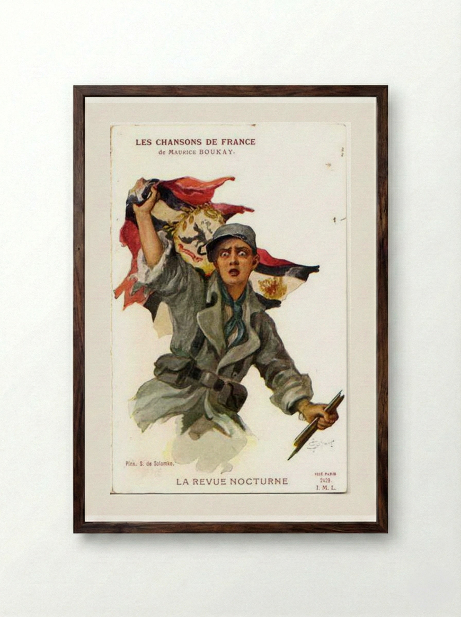 La Revue Nocturne - Sergey Solomko - Framed Print Dark Wood