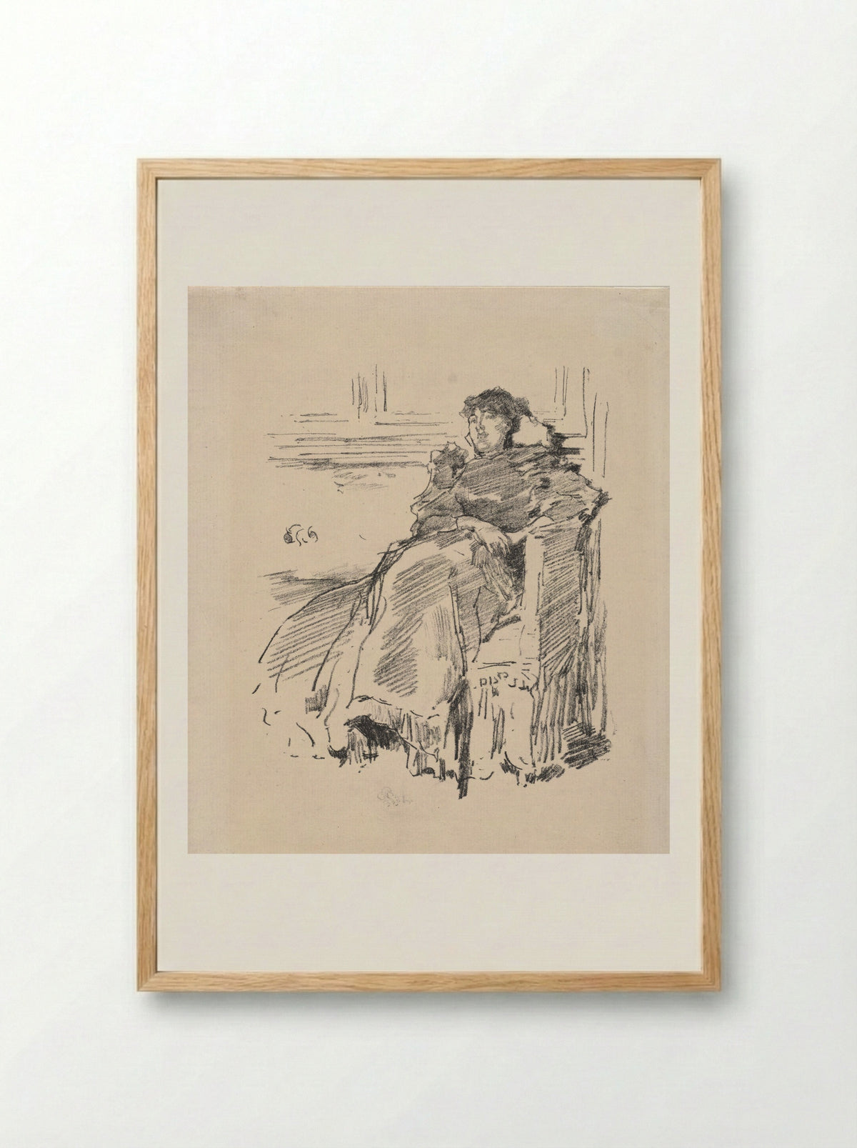 La Robe Rouge - James McNeill Whistler - Framed Print Wood