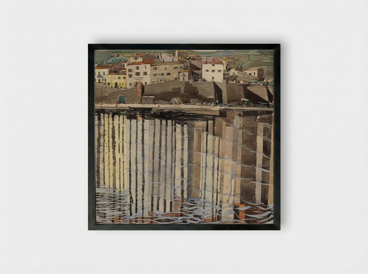 La Rue du Soleil, Port Vendres - Charles Rennie Mackintosh - Framed Print Black