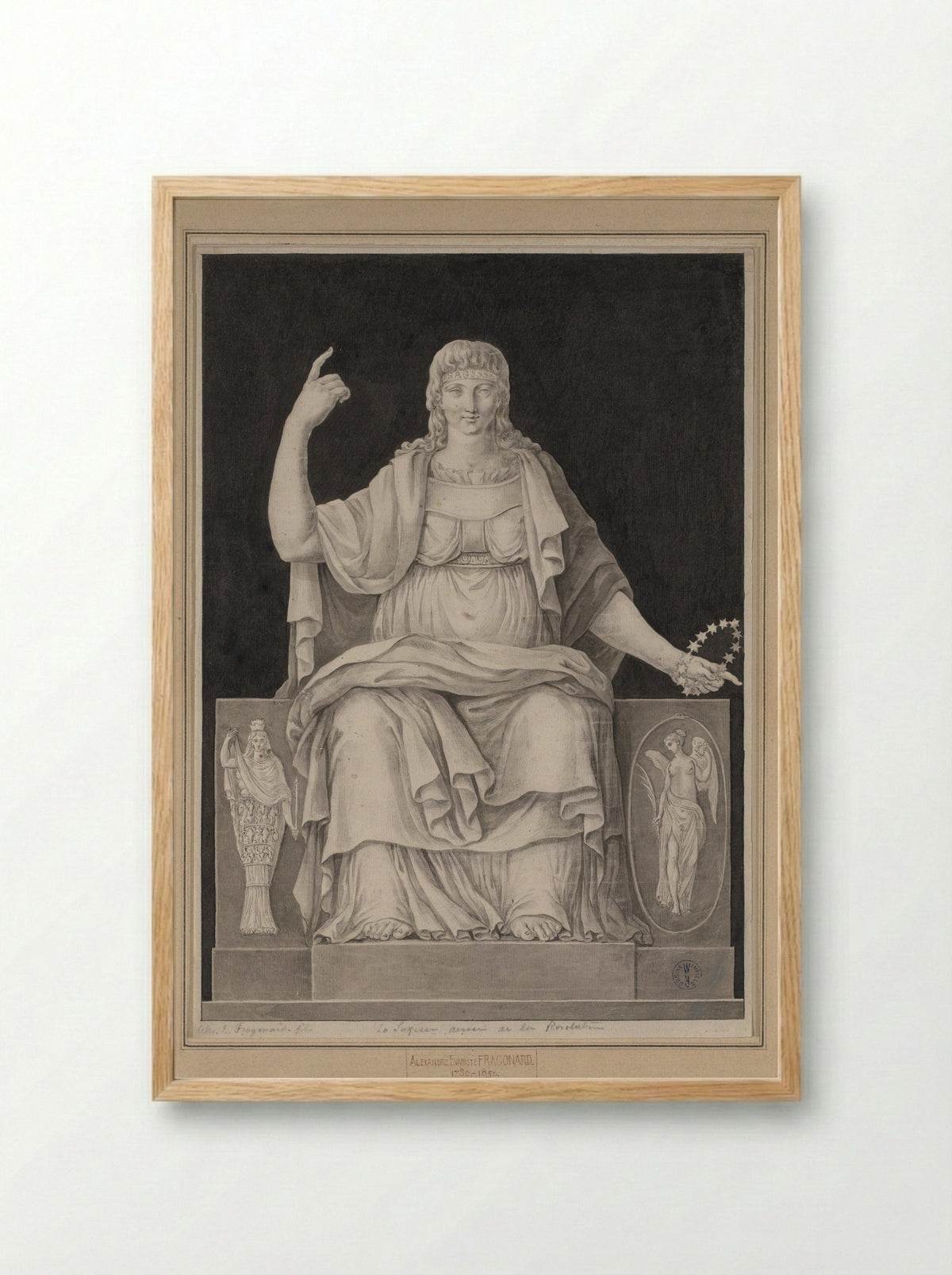 La Sagesse - Alexandre-Evariste Fragonard - Framed Print Wood