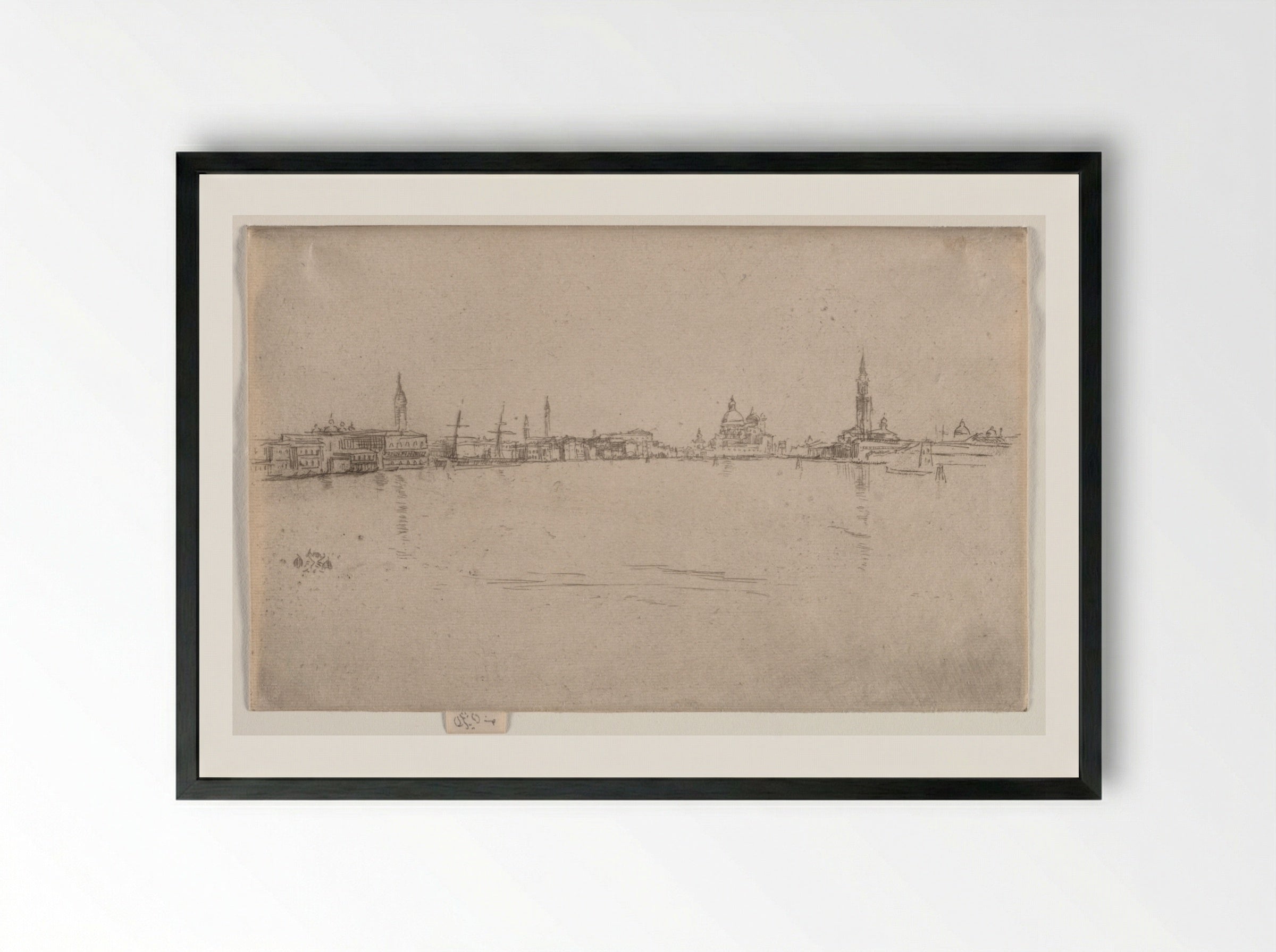 La Salute: Dawn - James McNeill Whistler - Framed Print Black