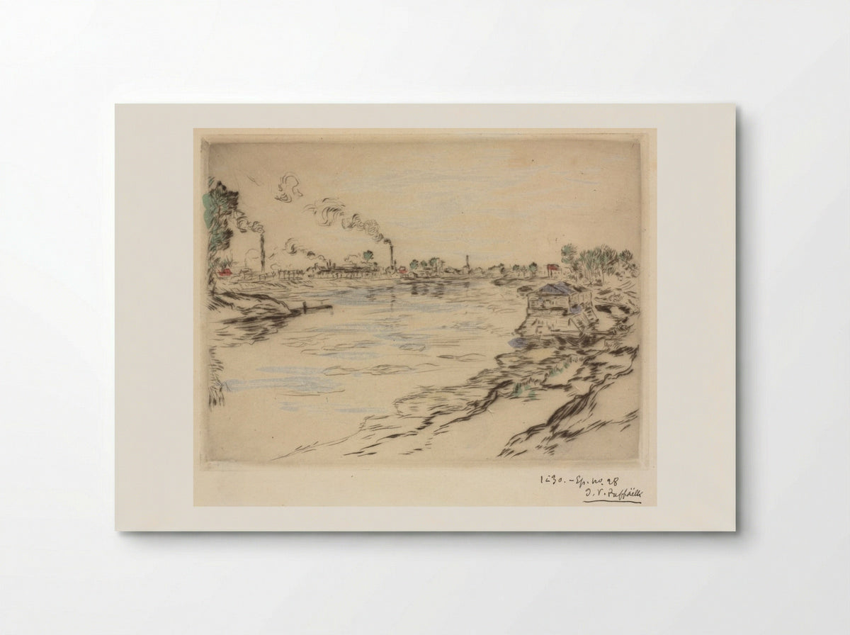 La Seine, à Asnières - Jean-François Raffaëlli - Poster