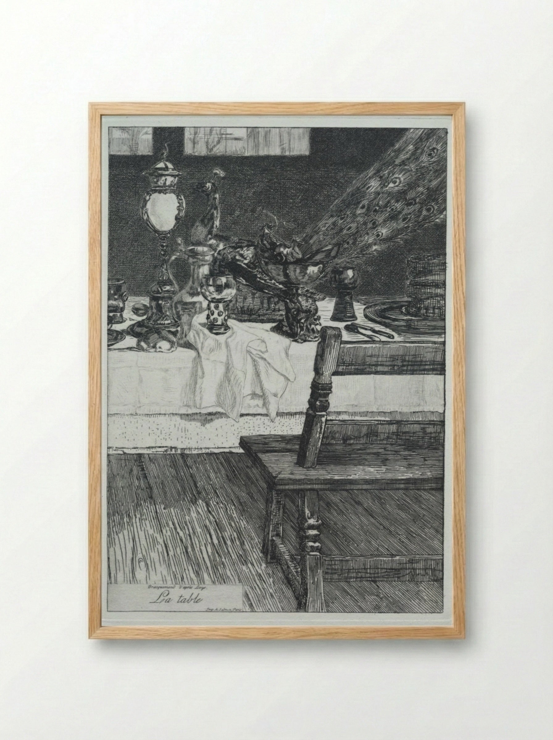 La Table - Félix Bracquemond - Framed Print Wood