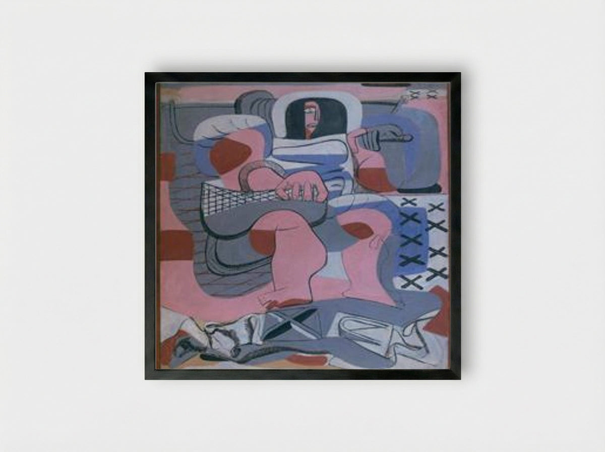 La pêcheuse d'huitres - Le Corbusier - Framed Print Black