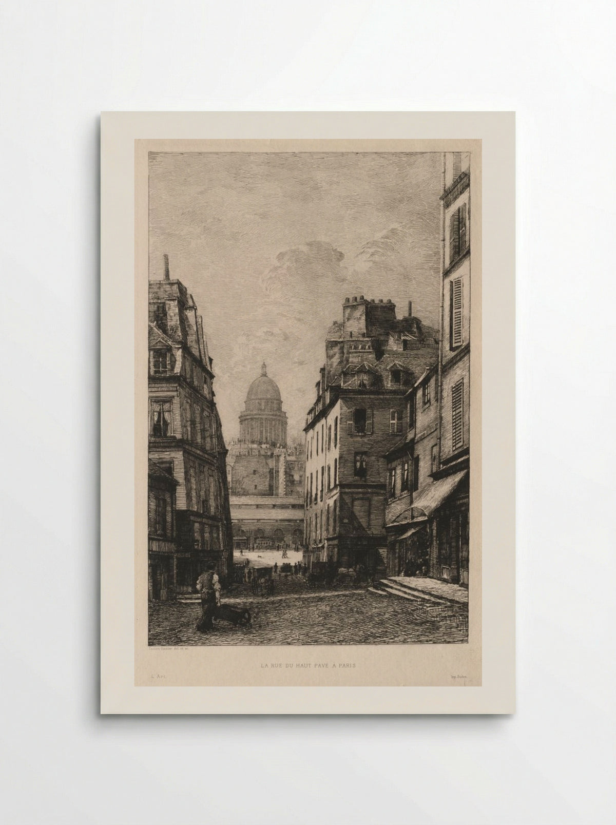 La rue du Haut Pavé à Paris - Lucien Gautier - Poster