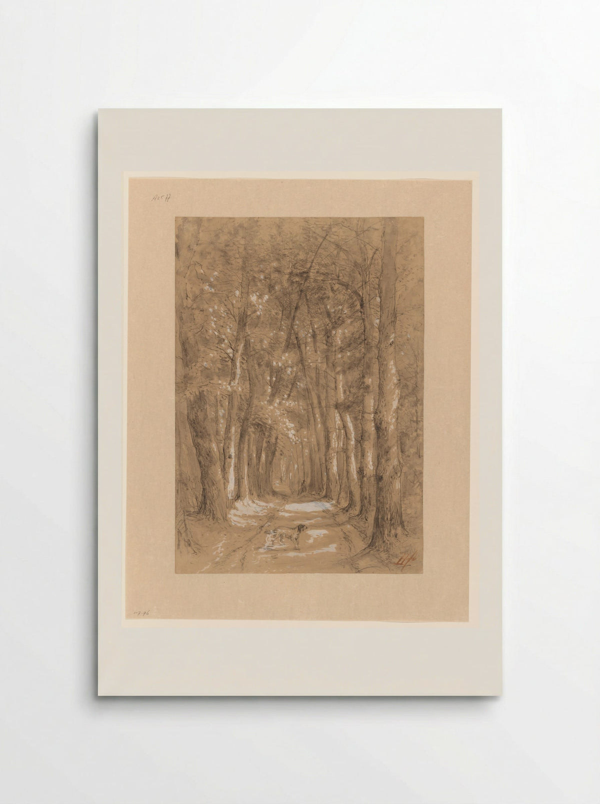 Laan tussen bomen - Johannes Warnardus Bilders - Poster