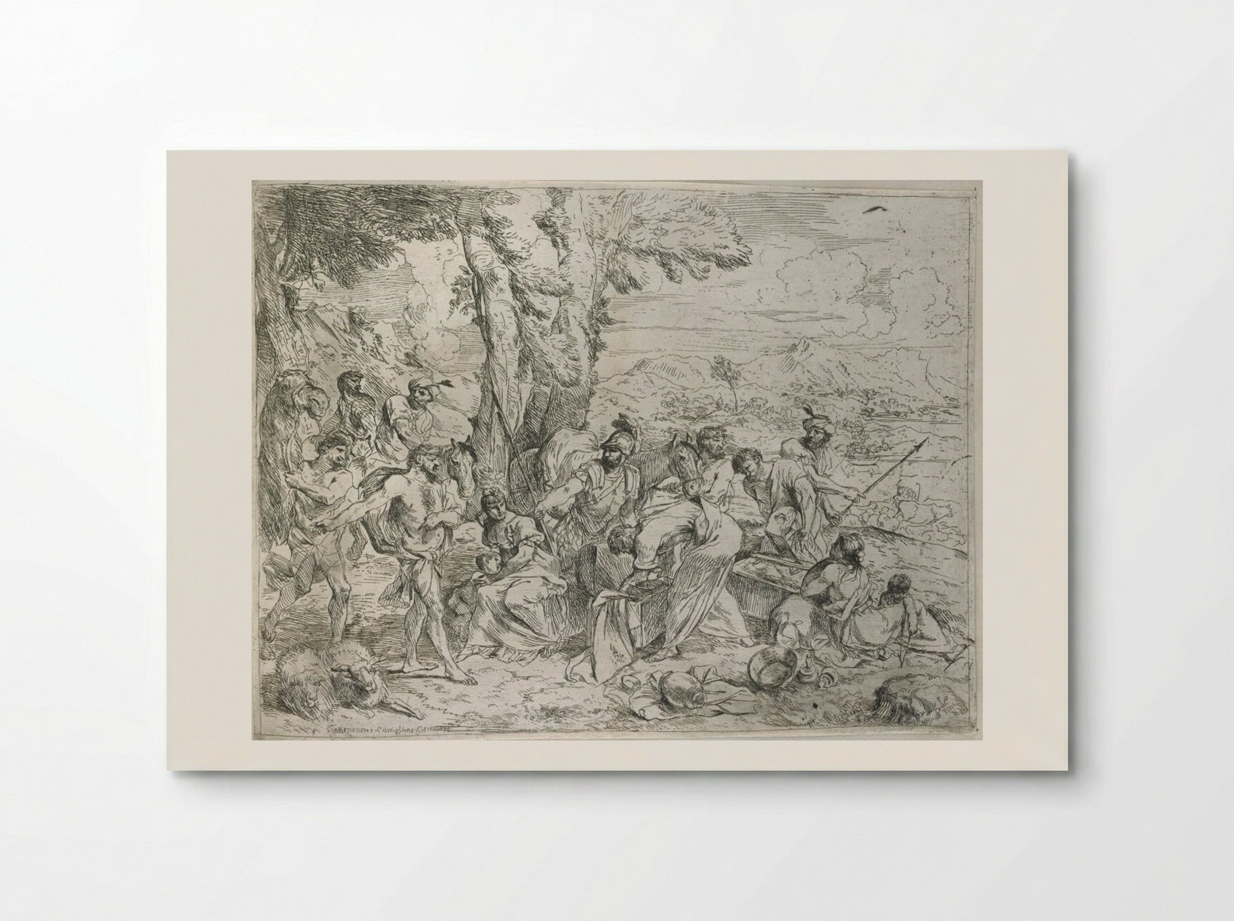Laban Searching for Idols - Giovanni Benedetto Castiglione - Poster