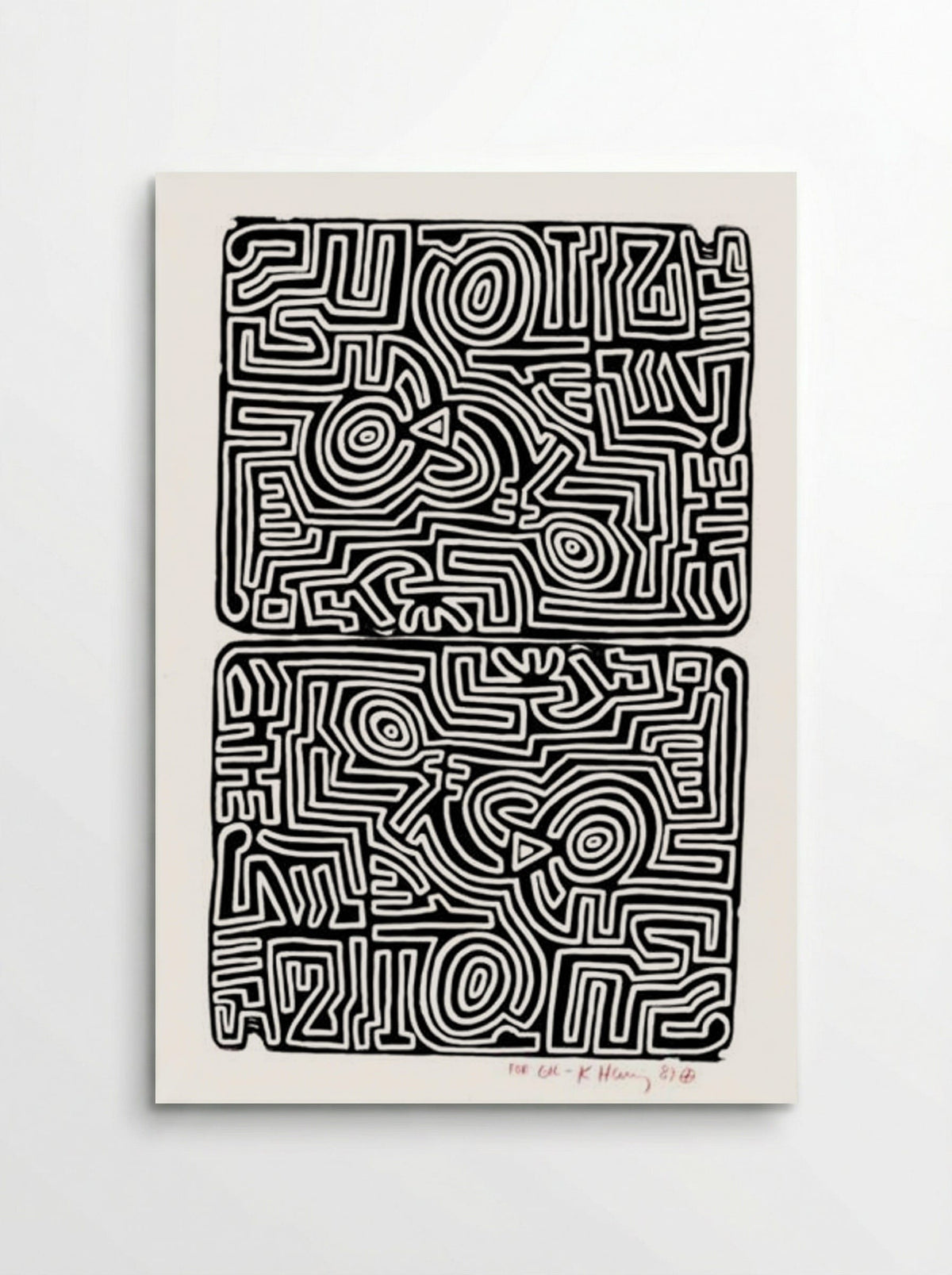 Labyrinth - Keith Haring - Poster