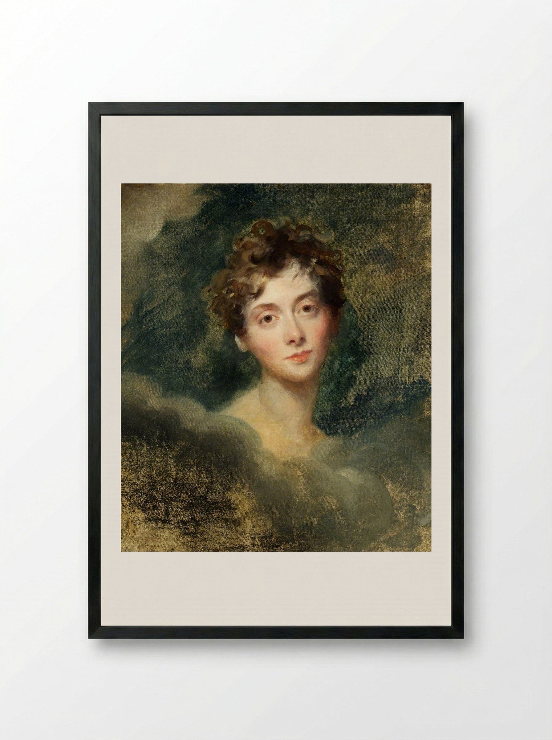 Lady Caroline Lamb - Sir Thomas Lawrence - Framed Print Black