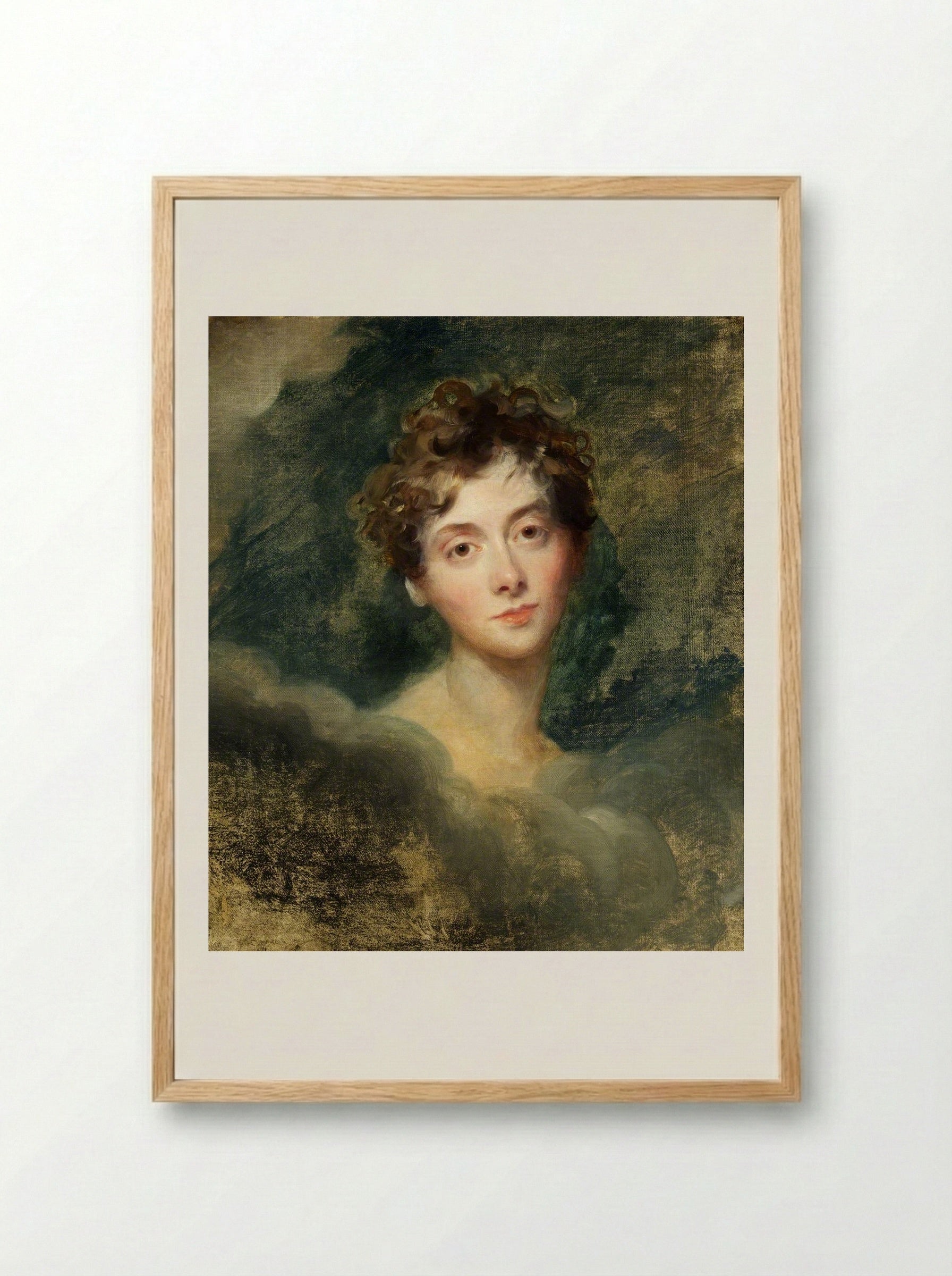 Lady Caroline Lamb - Sir Thomas Lawrence - Framed Print Wood