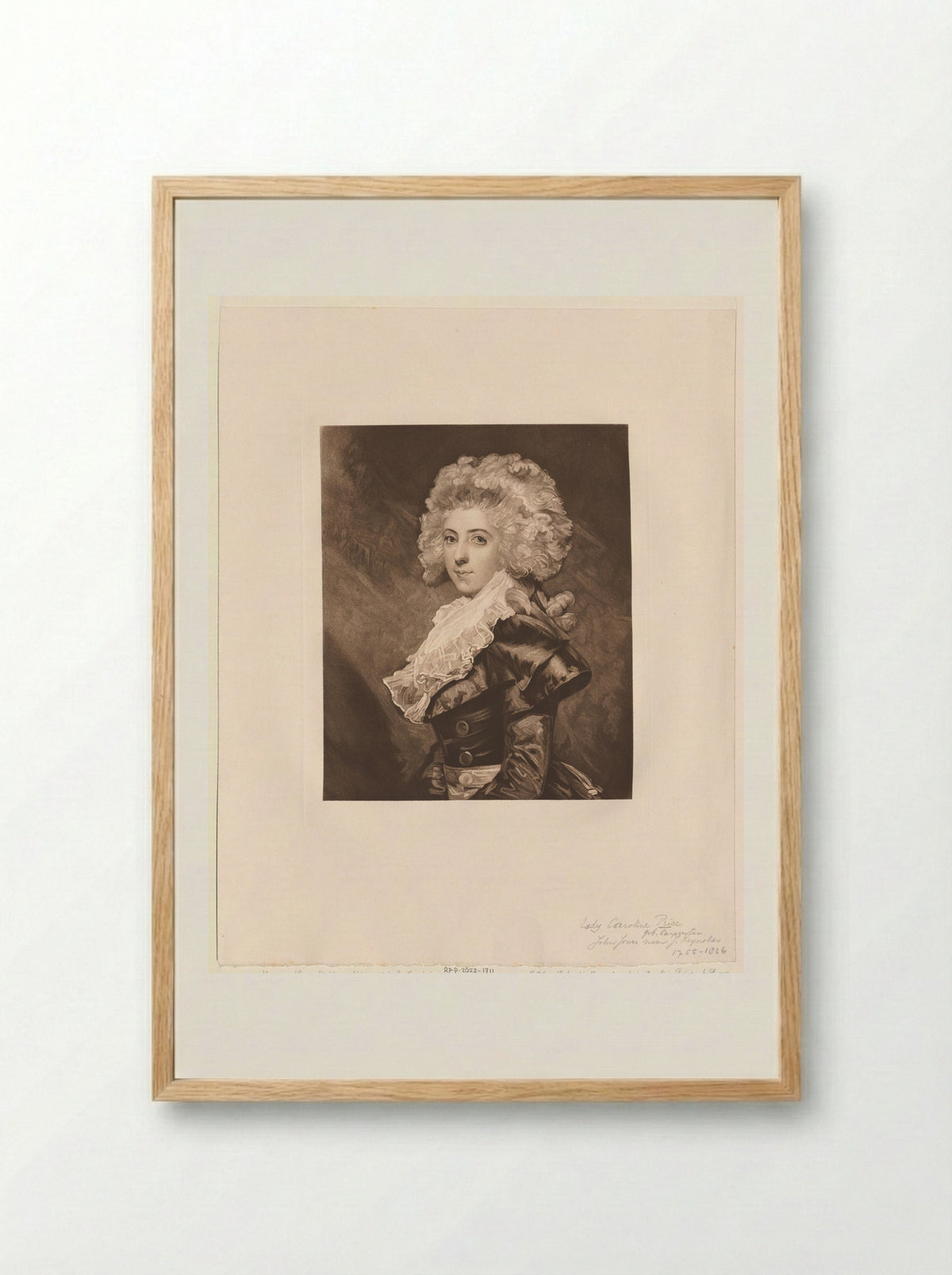 Lady Caroline Price - John Jones - Framed Print Wood