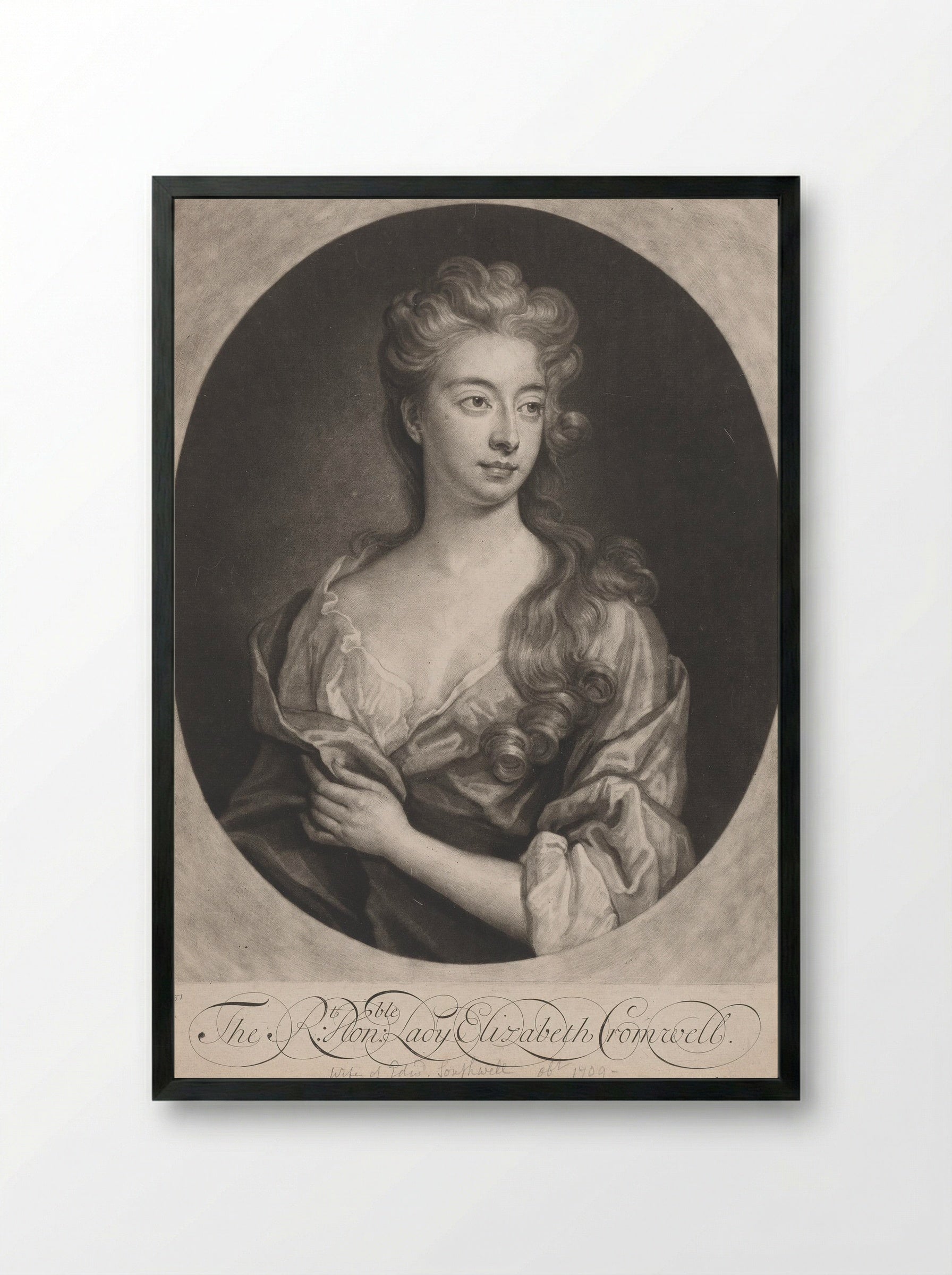 Lady Elizabeth Cromwell - John Smith - Framed Print Black