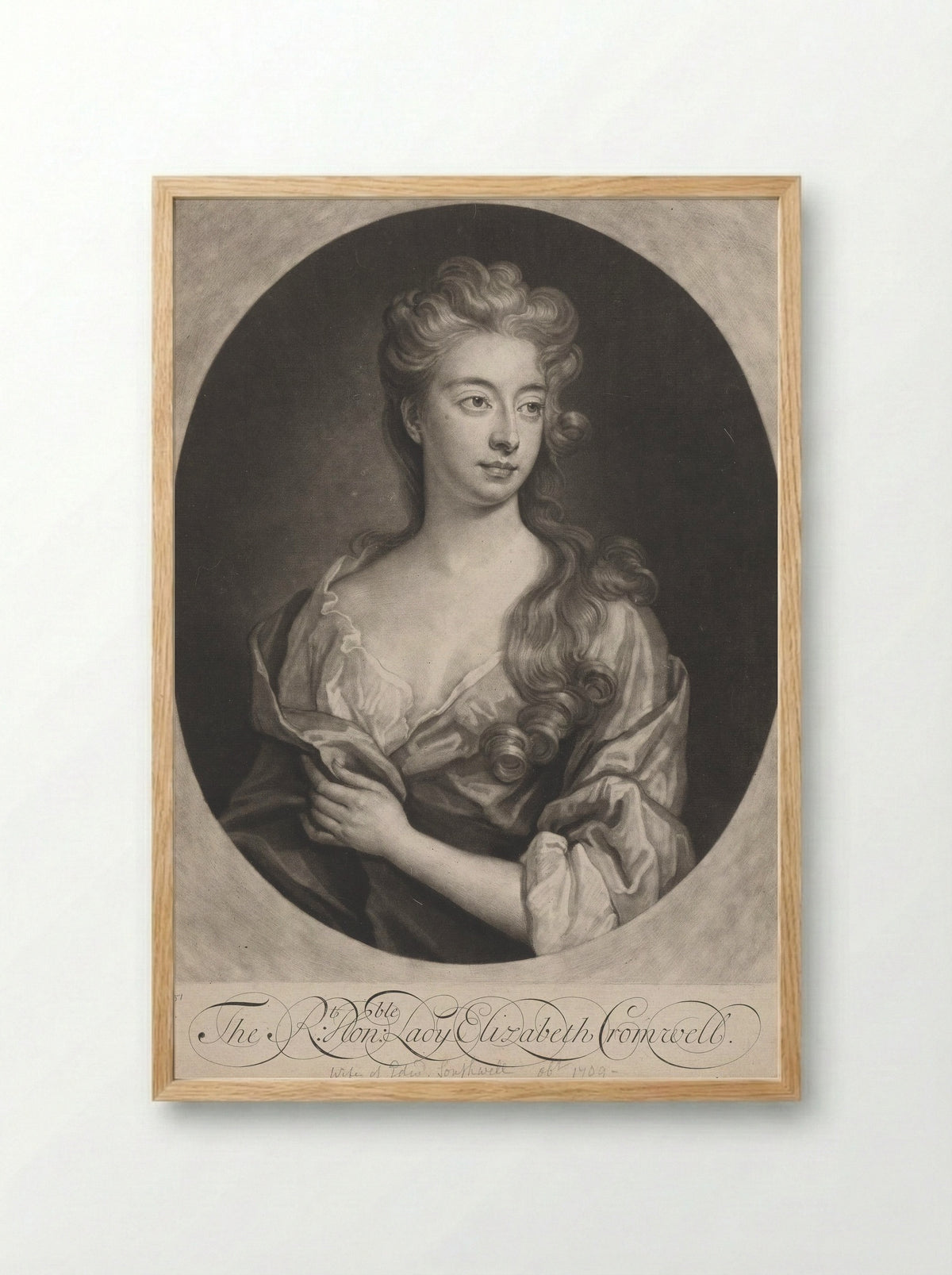 Lady Elizabeth Cromwell - John Smith - Framed Print Wood