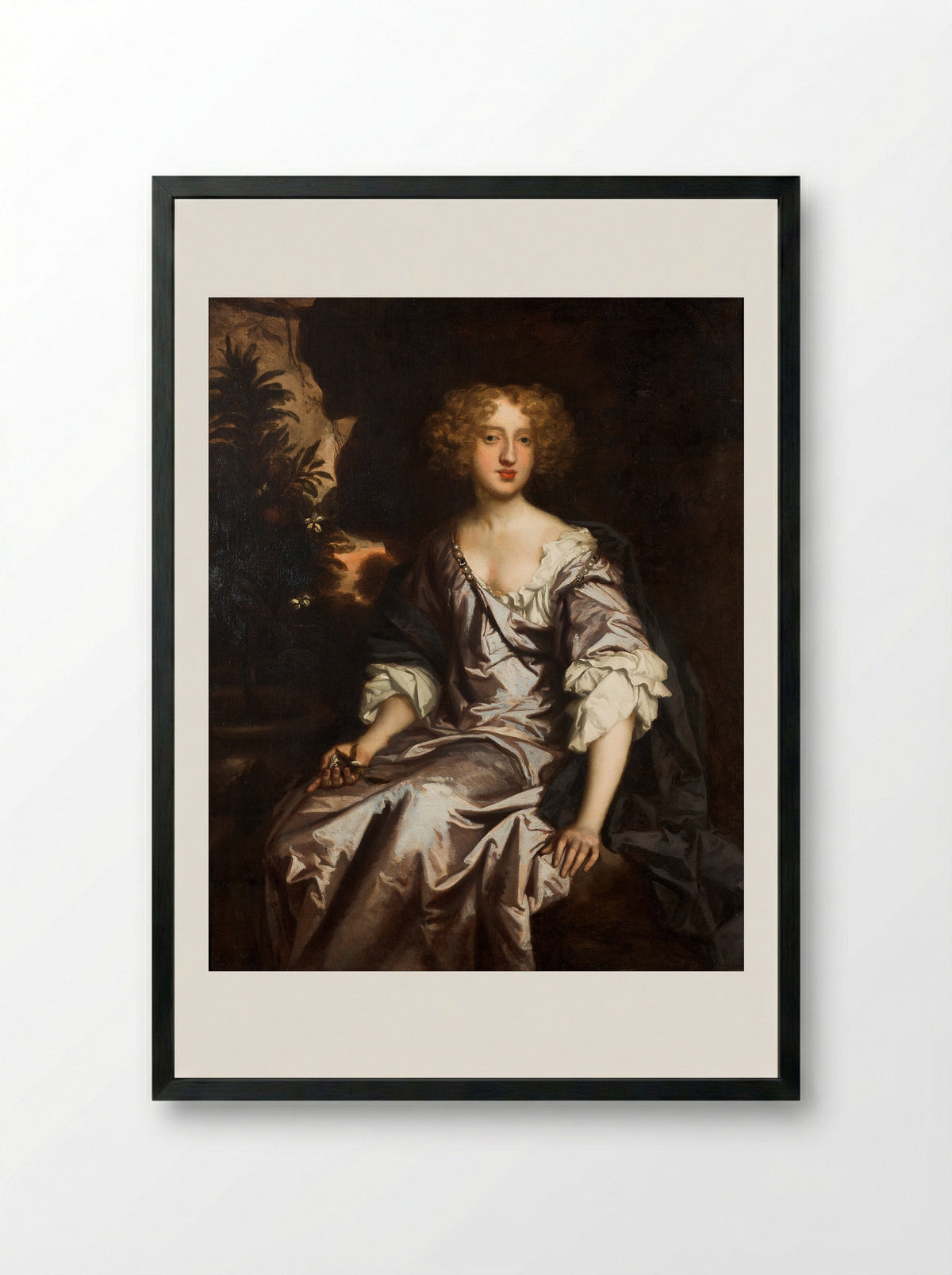 Lady Elizabeth Spelman - Sir Peter Lely - Framed Print Black