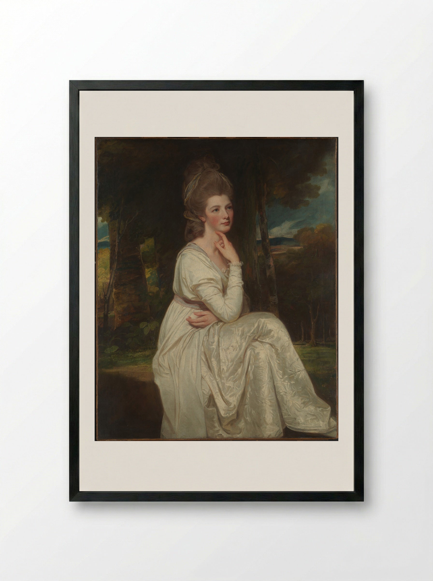 Lady Elizabeth Stanley, Countess of Derby - George Romney - Framed Print Black