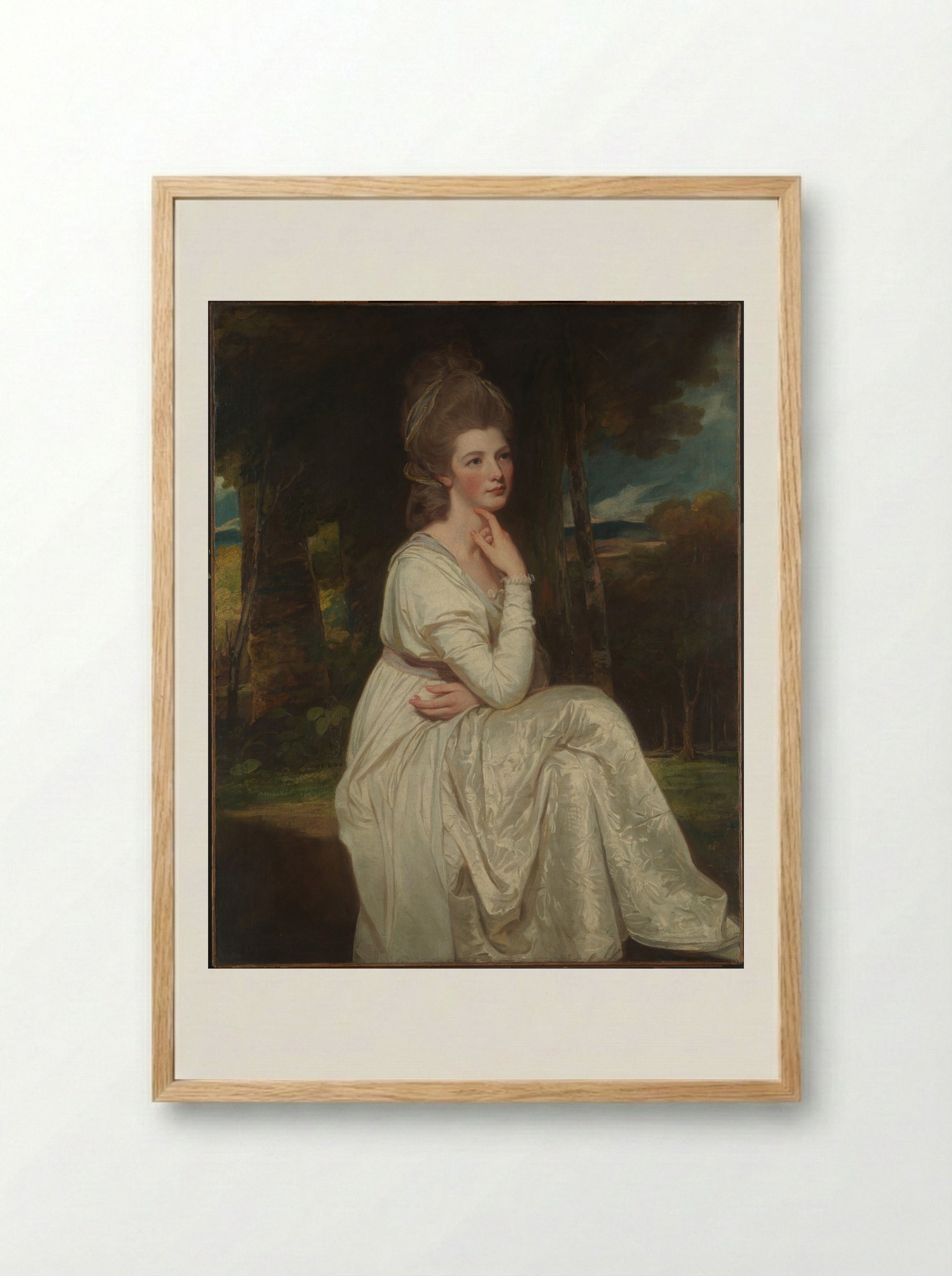Lady Elizabeth Stanley, Countess of Derby - George Romney - Framed Print Wood