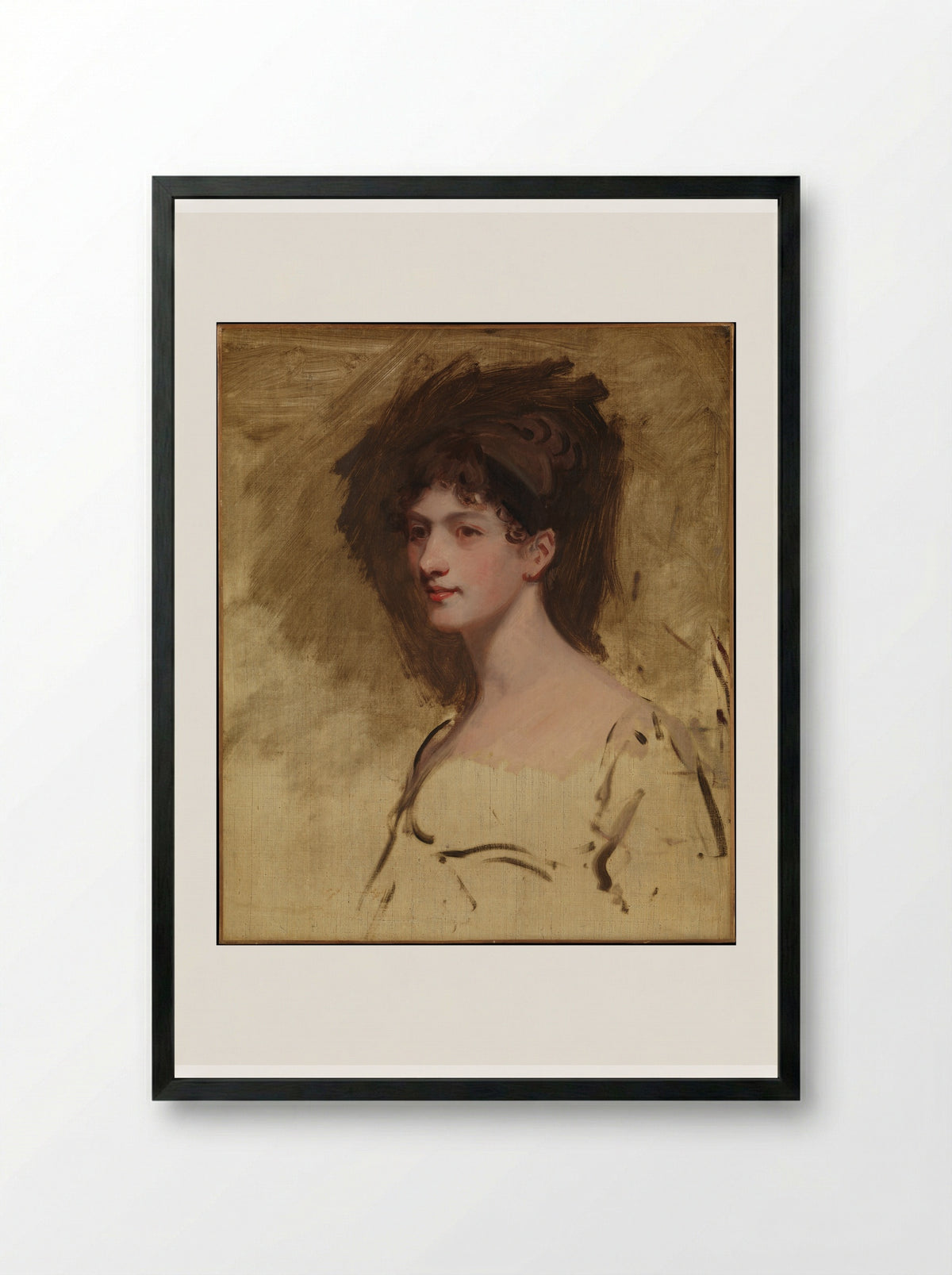 Lady Hester King - John Hoppner - Framed Print Black