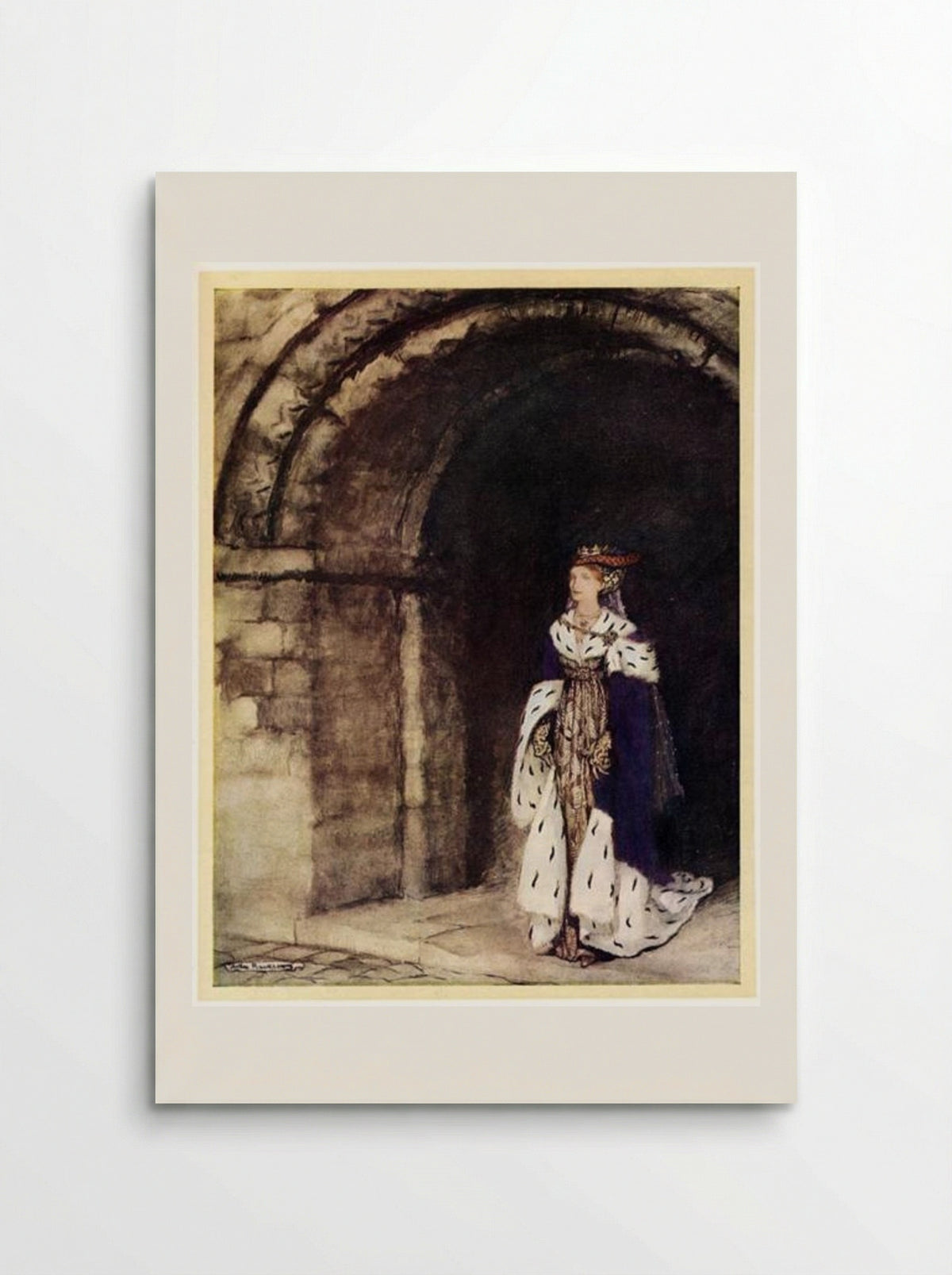Lady Lyonors confronts Gareth - Arthur Rackham - Poster