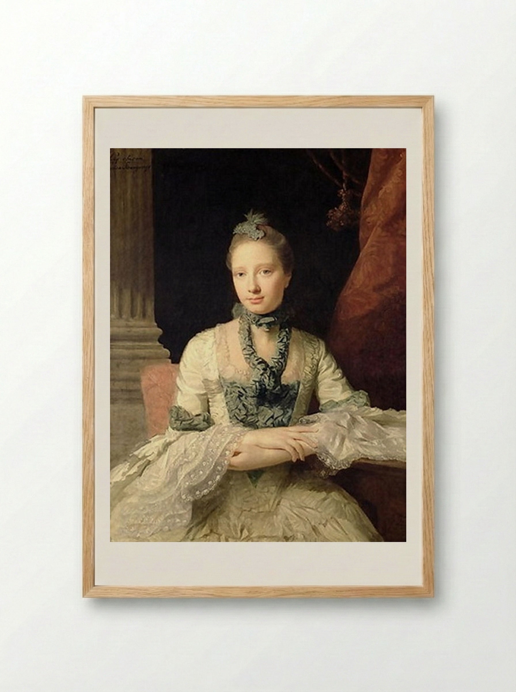 Lady Susan Fox-Strangways - Allan Ramsay - Framed Print Wood