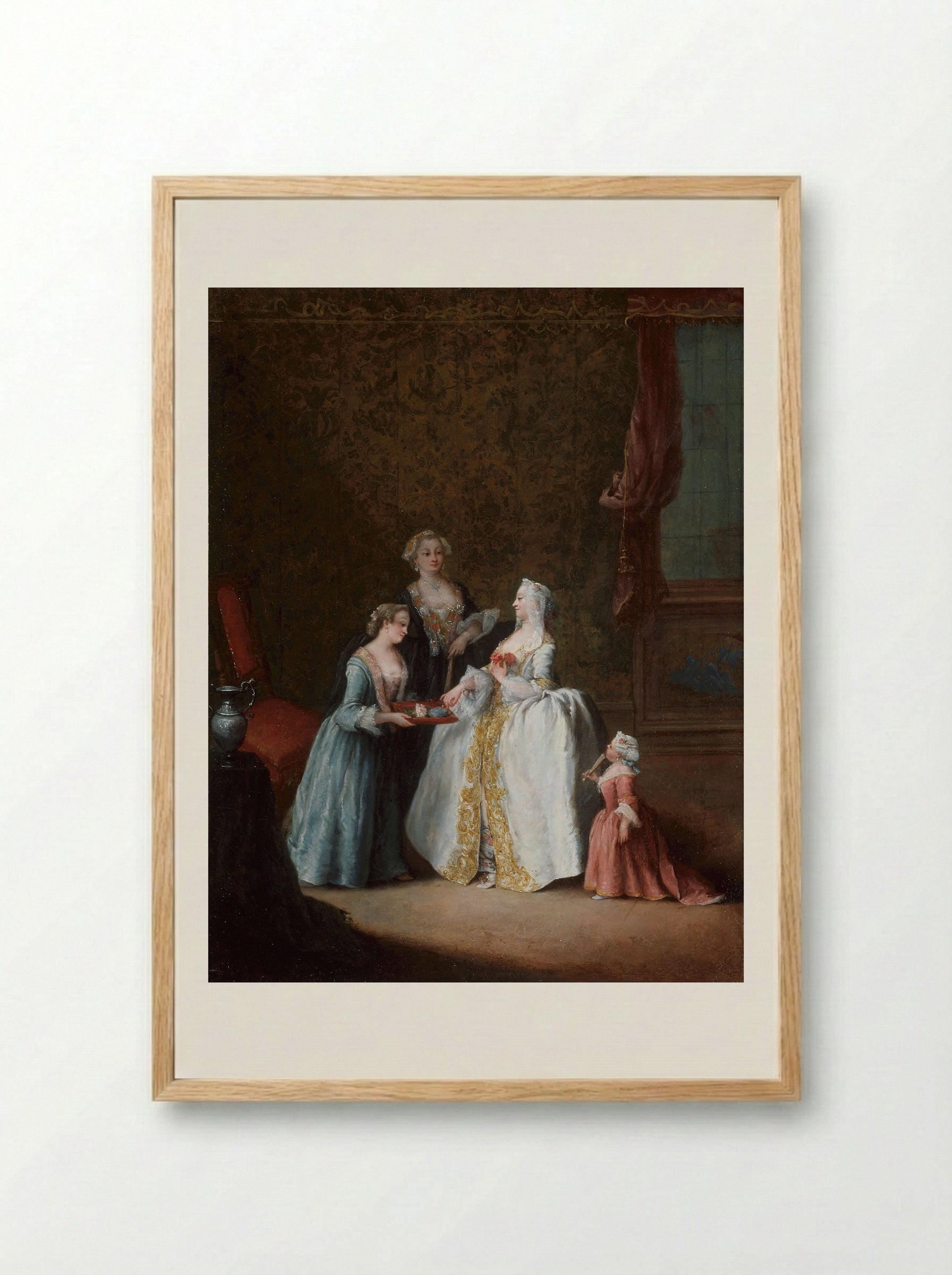 Lady at her Toilette - Pietro Longhi - Framed Print Wood