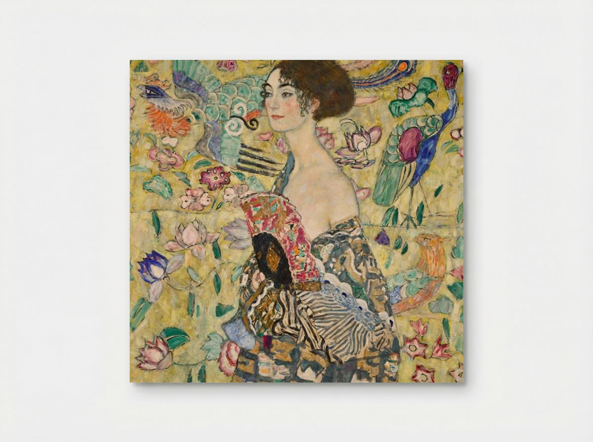 Lady with Fan - Gustav Klimt - Poster