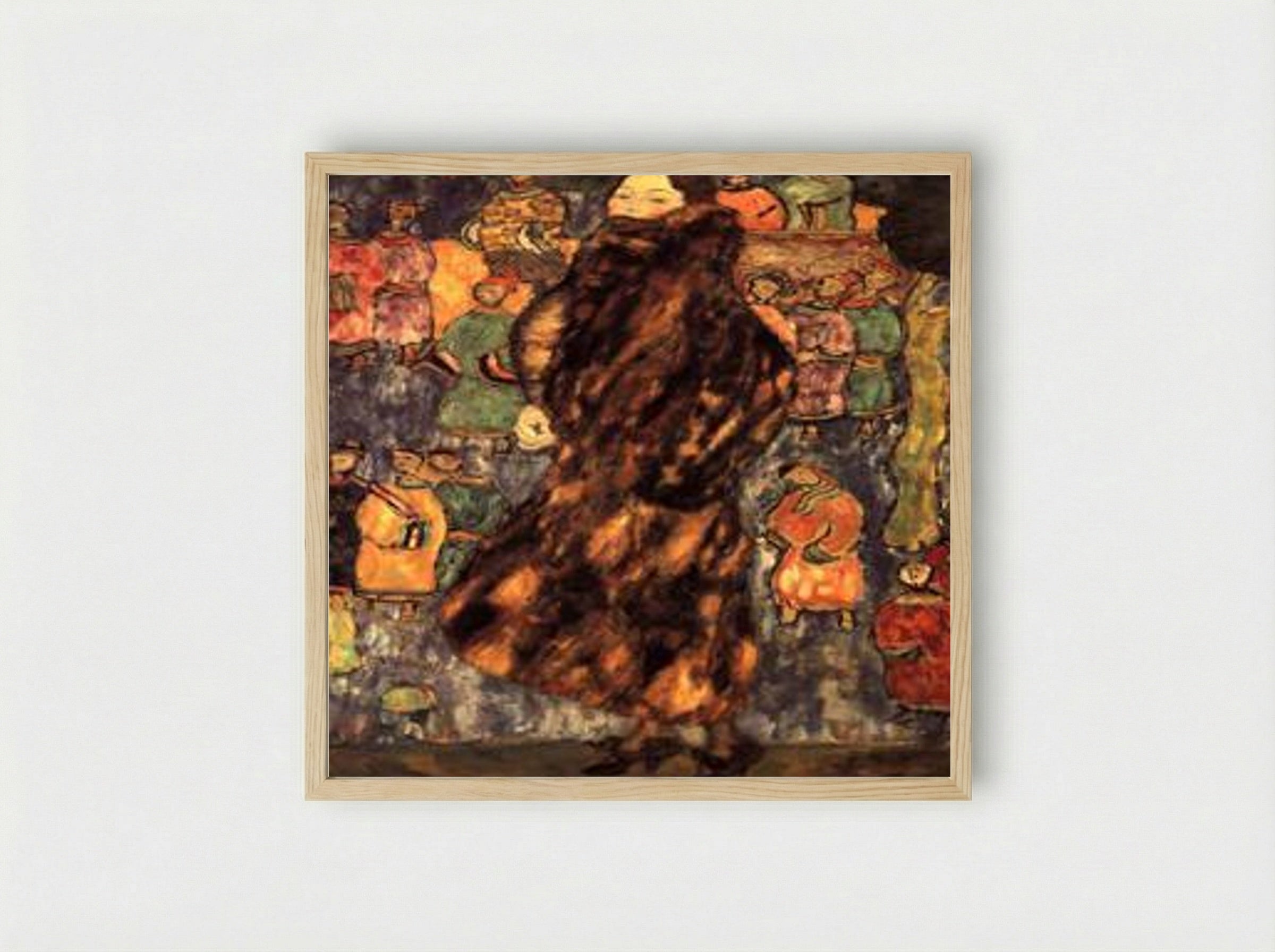 Lady with Fur Collar - Gustav Klimt - Framed Print Wood