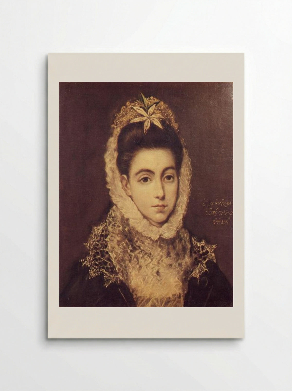 Lady with a Flower in Her Hair - El Greco - Poster
