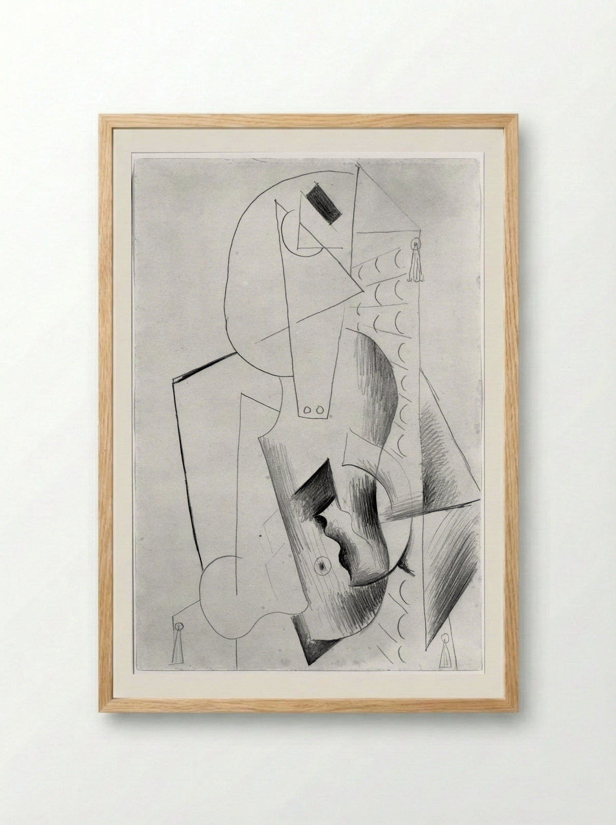 Lady with a Guitar - Pablo Picasso - Framed Print Wood