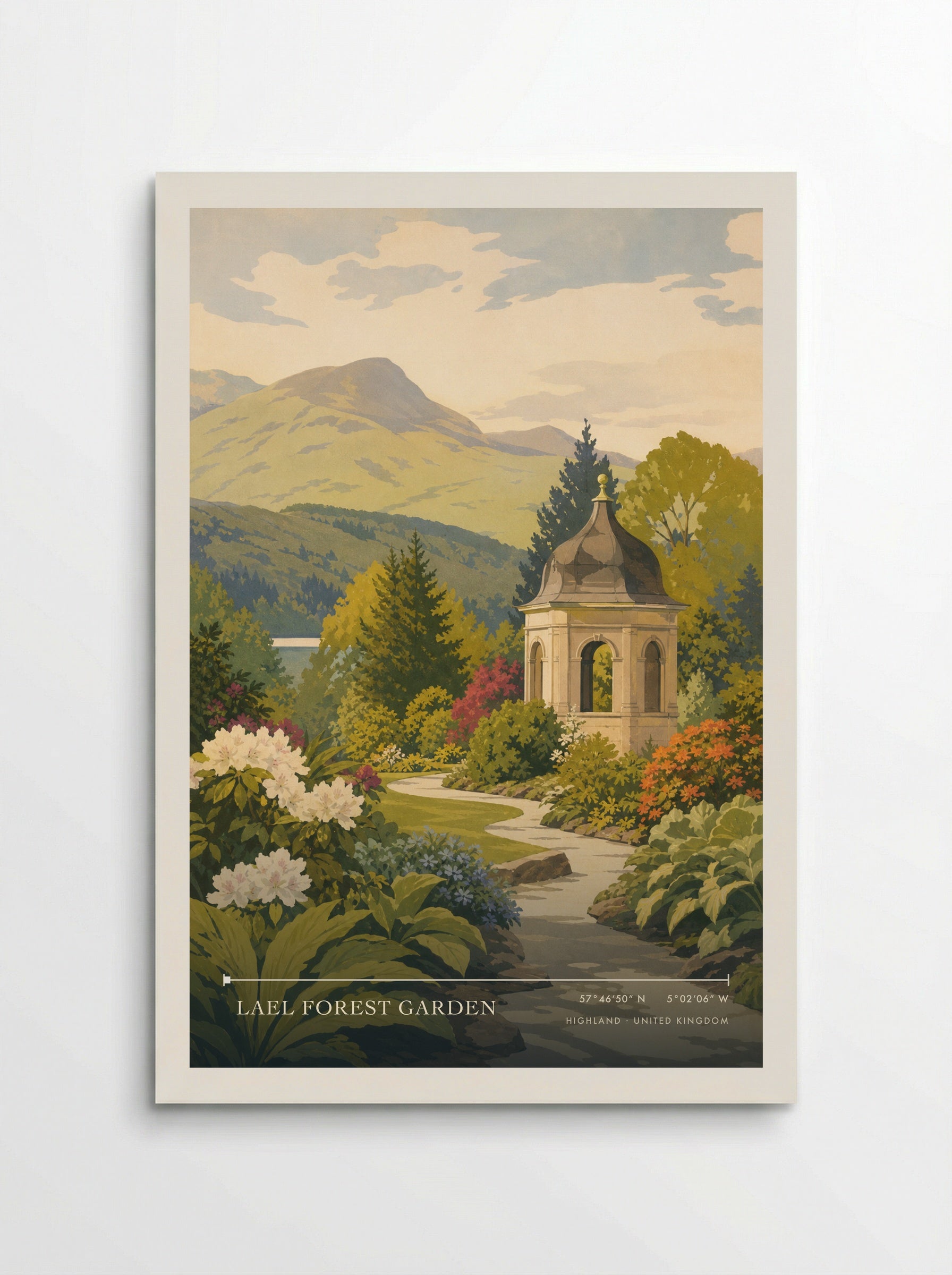 Lael Forest Garden Highland United Kingdom Travel Poster - Poster