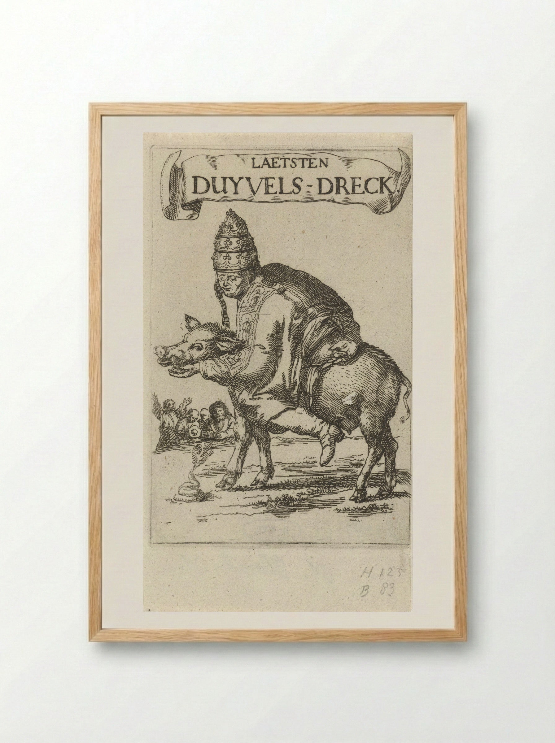 Laetsten Duyvels-Dreck - Arnold Houbraken - Framed Print Wood