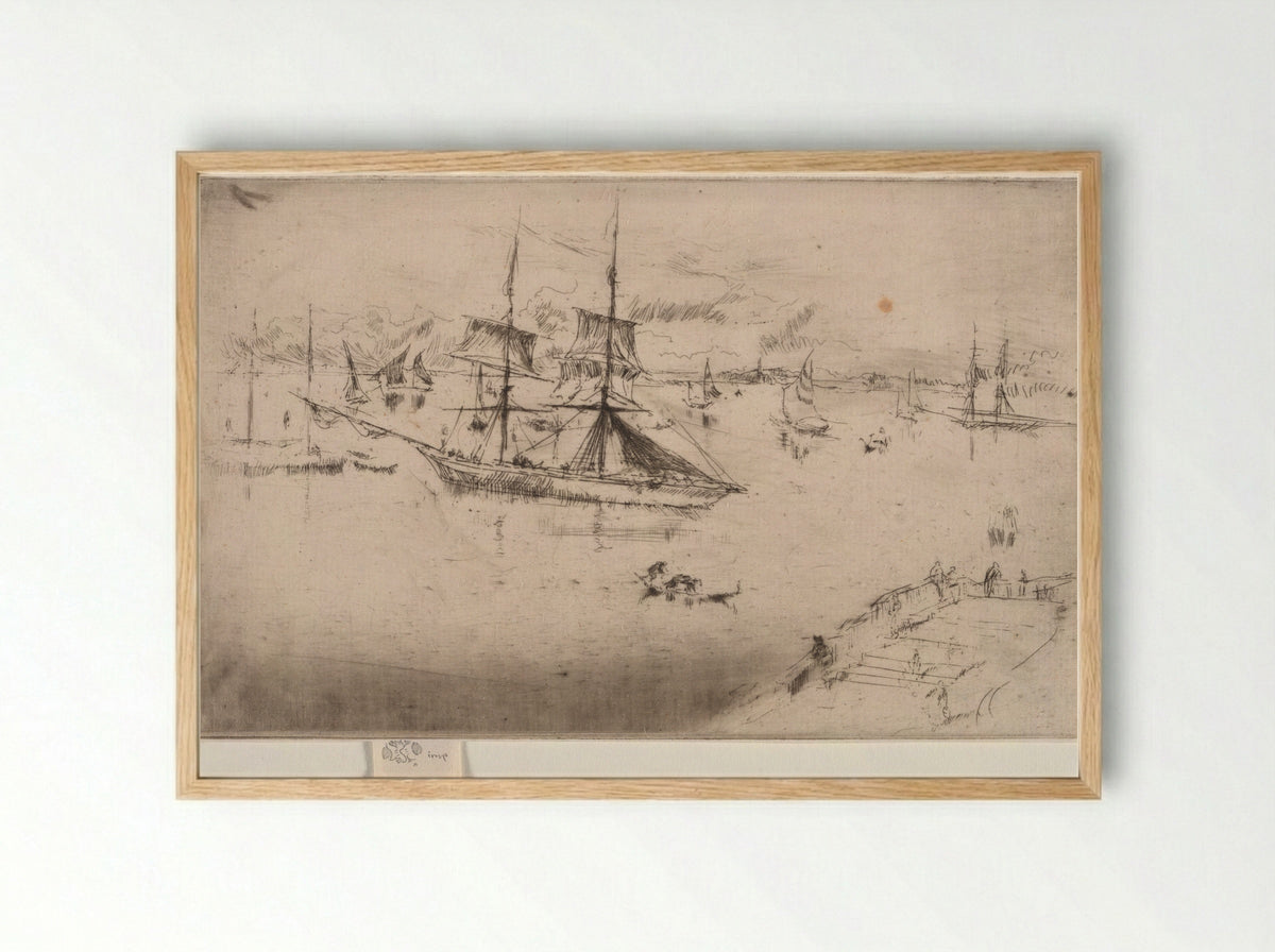 Lagoon: Noon - James McNeill Whistler - Framed Print Wood