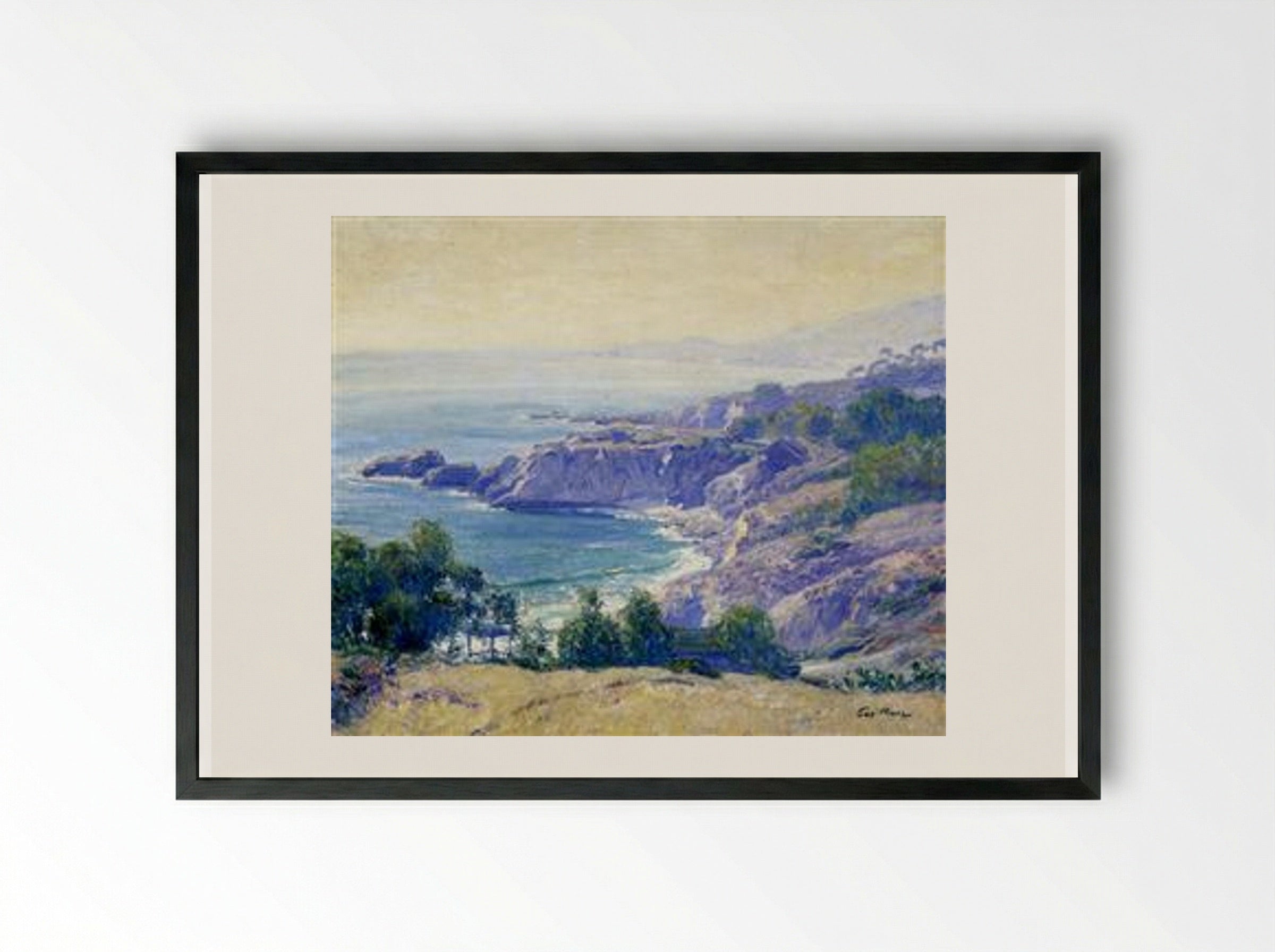 Laguna Coast - Guy Rose - Framed Print Black