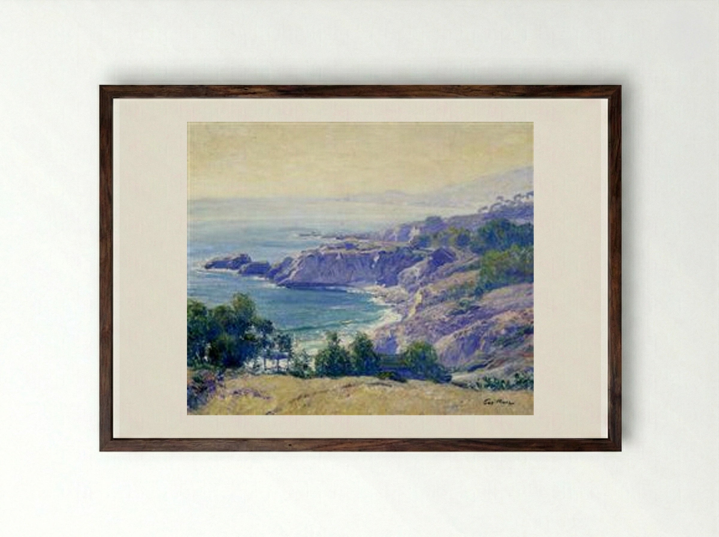 Laguna Coast - Guy Rose - Framed Print Dark Wood
