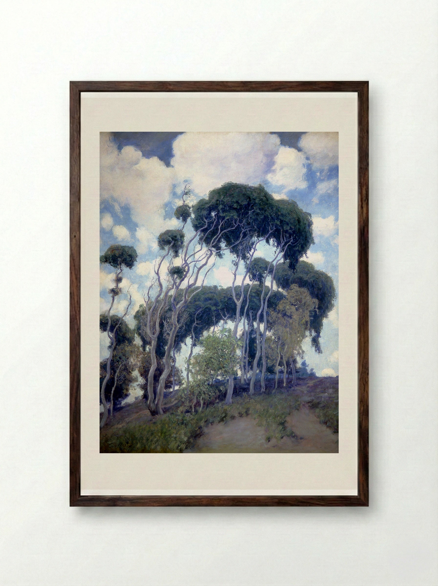 Laguna Eucalyptus - Guy Rose - Framed Print Dark Wood