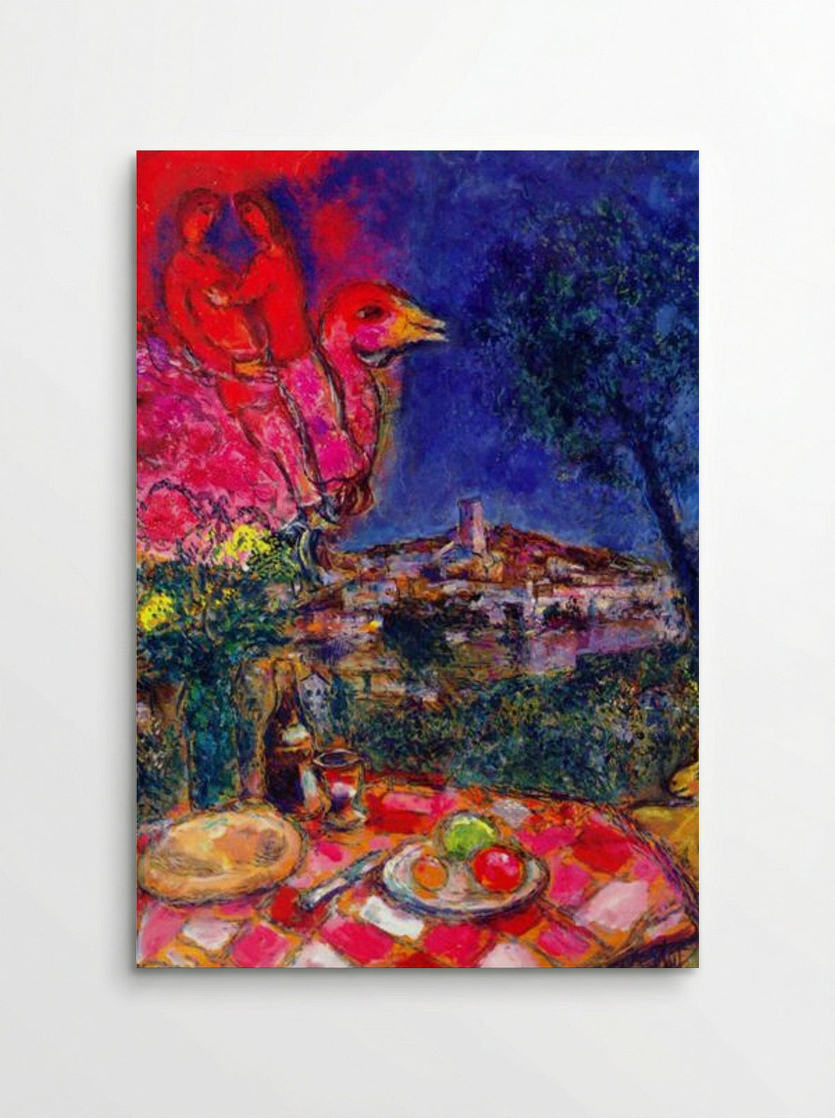 Laid Table with View of Saint-Paul de Vence - Marc Chagall - Poster