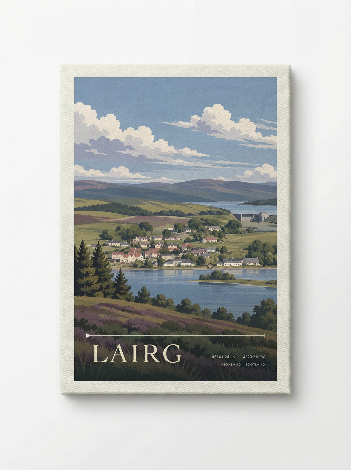 Lairg, Highland | Travel Poster - Canvas