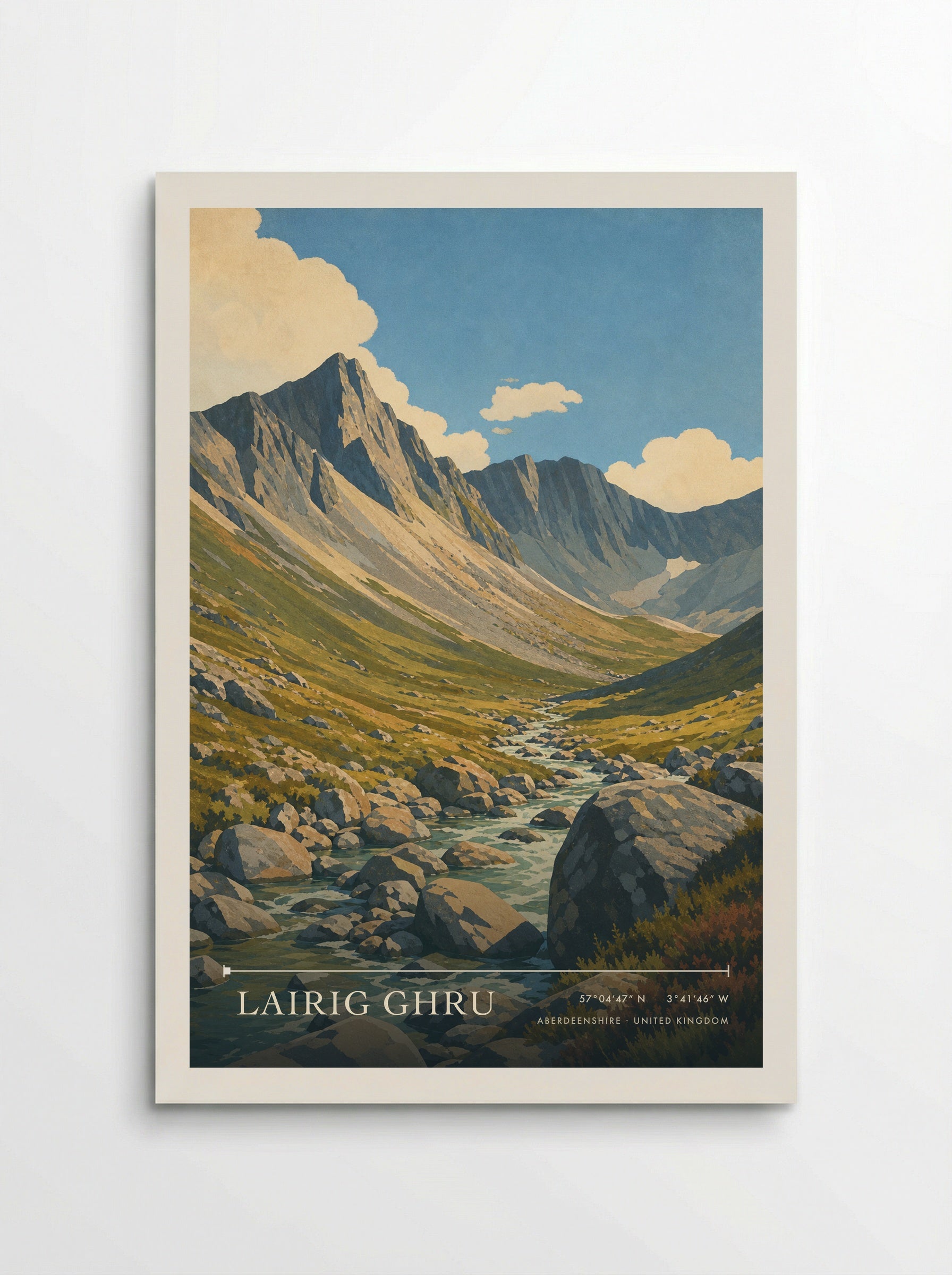 Lairig Ghru Aberdeenshire United Kingdom Travel Poster - Poster