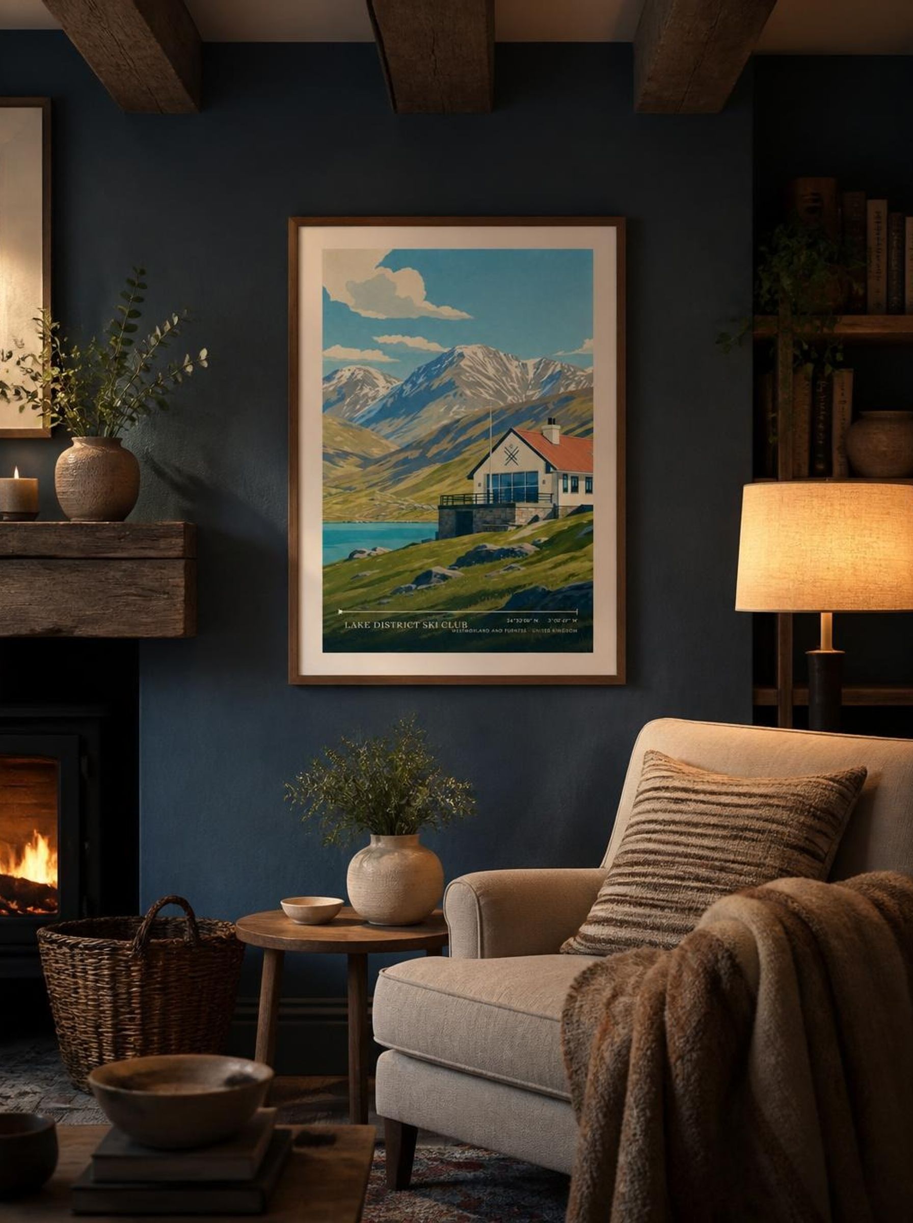 Lake District Ski Club Westmorland and Furness United Kingdom Travel Poster - Lifestyle