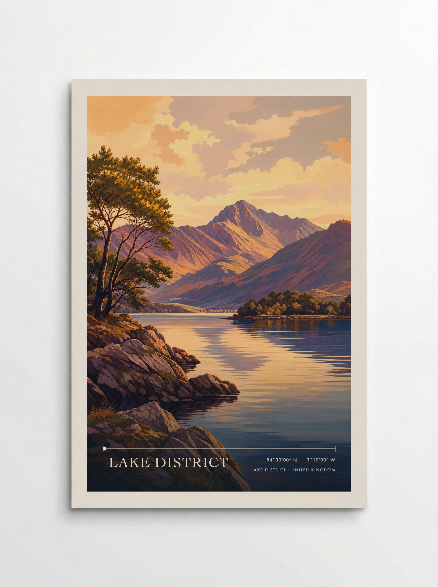 Lake District United Kingdom Travel Poster - Poster